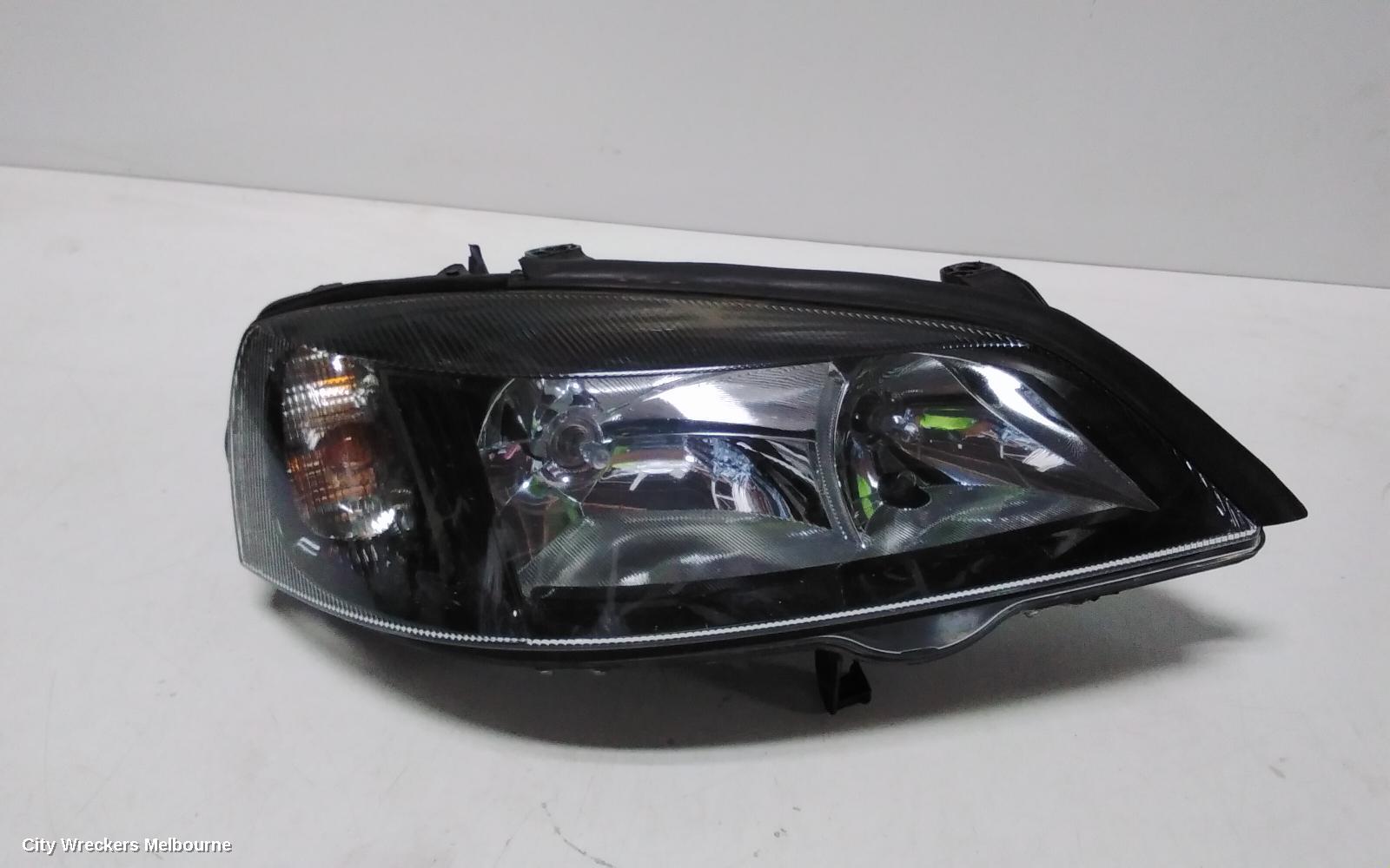 HOLDEN ASTRA RIGHT HEADLAMP, TS, BLACK, INSERT TYPE, 09/1998 - 10/2006