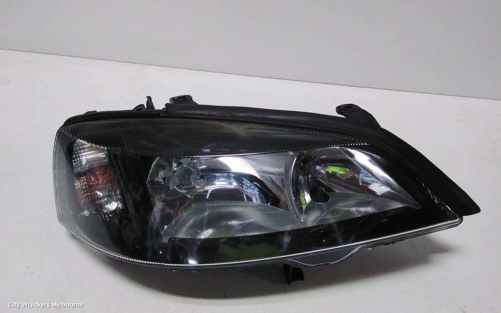 HOLDEN ASTRA RIGHT HEADLAMP, TS, BLACK, INSERT TYPE, 09/1998 - 10/2006