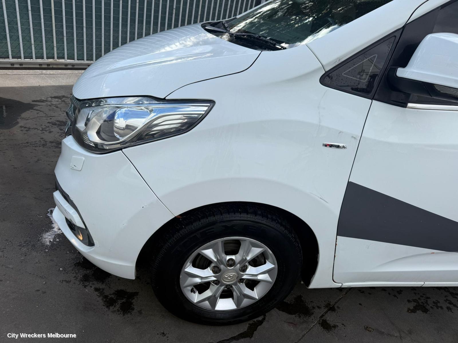 LDV G10 RIGHT FRONT DOOR, SV7A/SV7C, W/ CHROME MOULDING TYPE, WAGON/VAN, 04/2015 ONWARDS