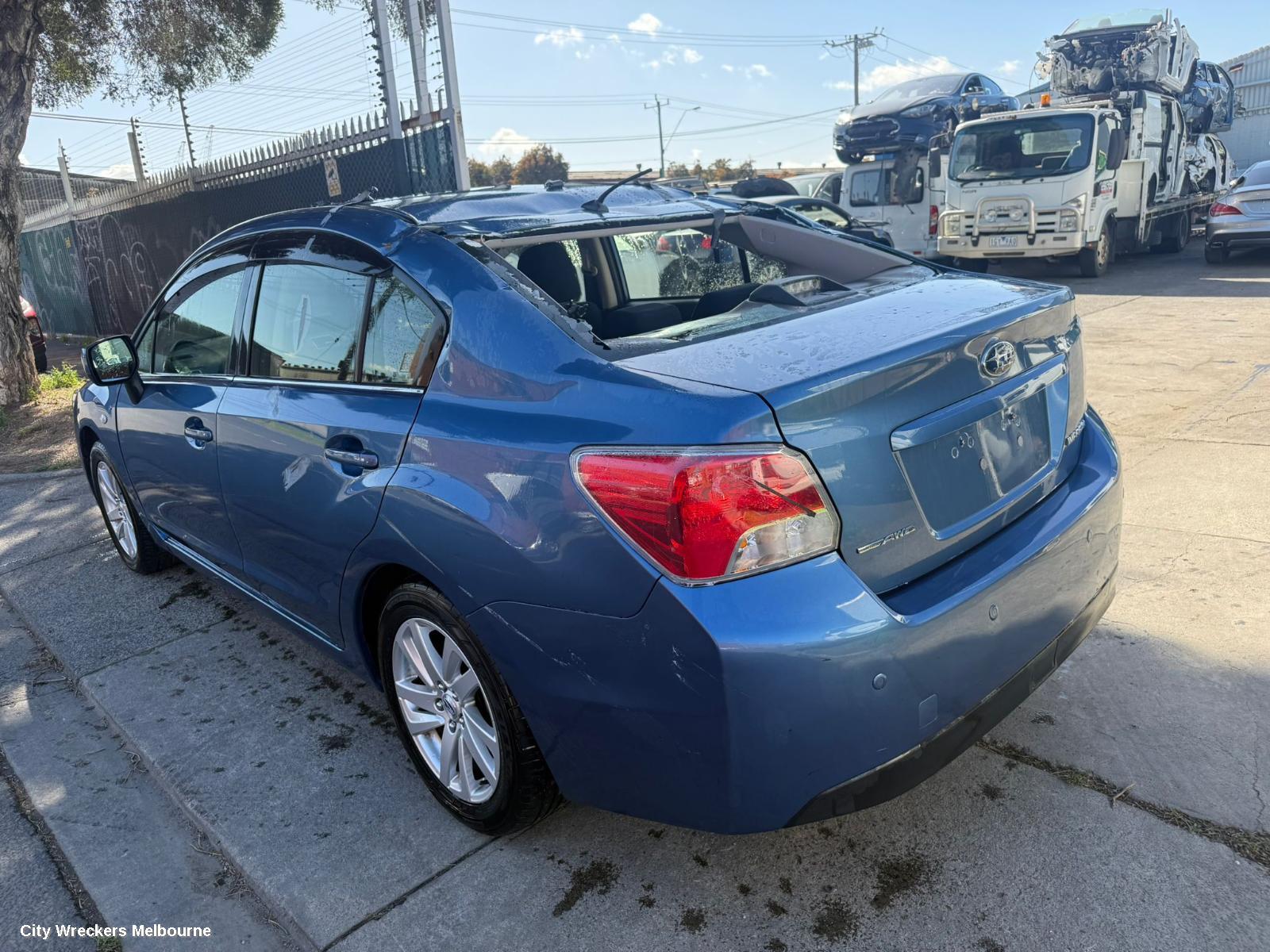 SUBARU IMPREZA BOOTLID/TAILGATE, BOOTLID, G4, NON SPOILERED TYPE, 12/2011 - 08/2017