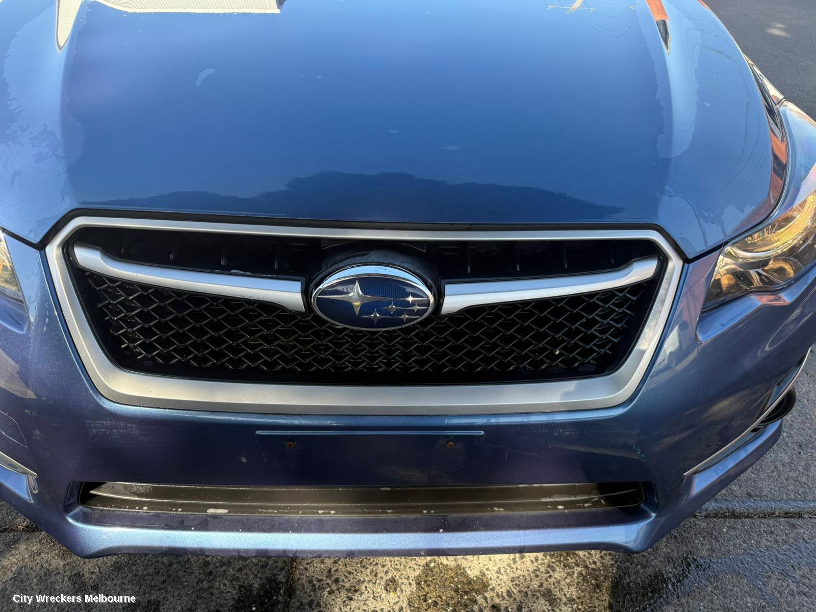 SUBARU IMPREZA BOOTLID/TAILGATE, BOOTLID, G4, NON SPOILERED TYPE, 12/2011 - 08/2017