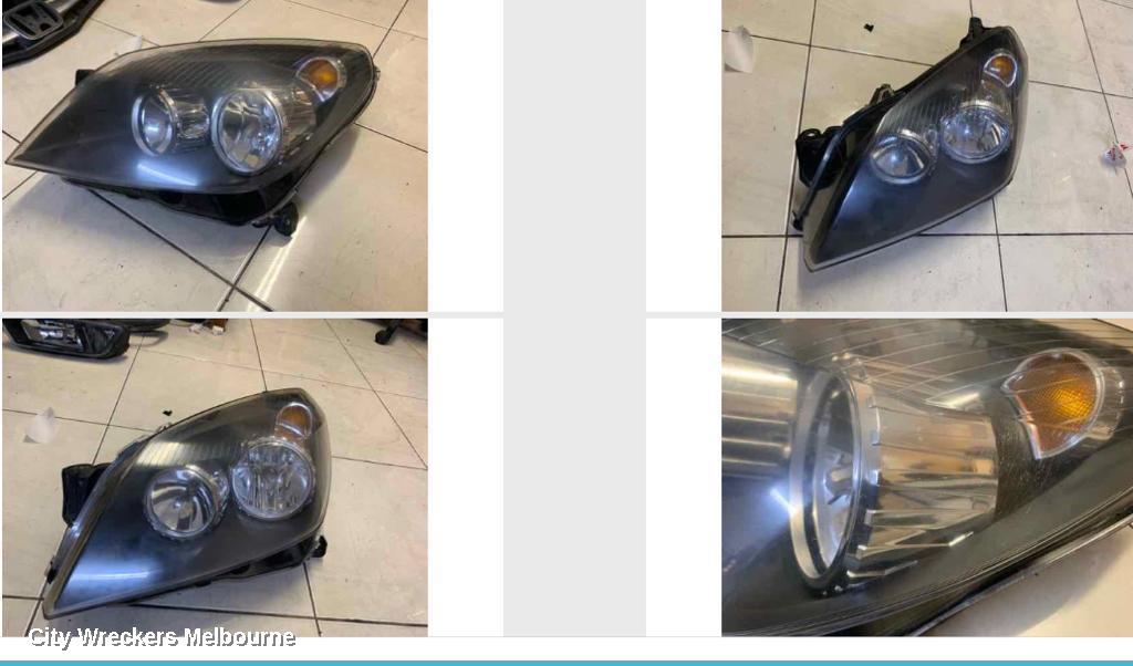HOLDEN ASTRA LEFT HEADLAMP, AH, BLACK INSERT TYPE, 10/2004 - 08/2009