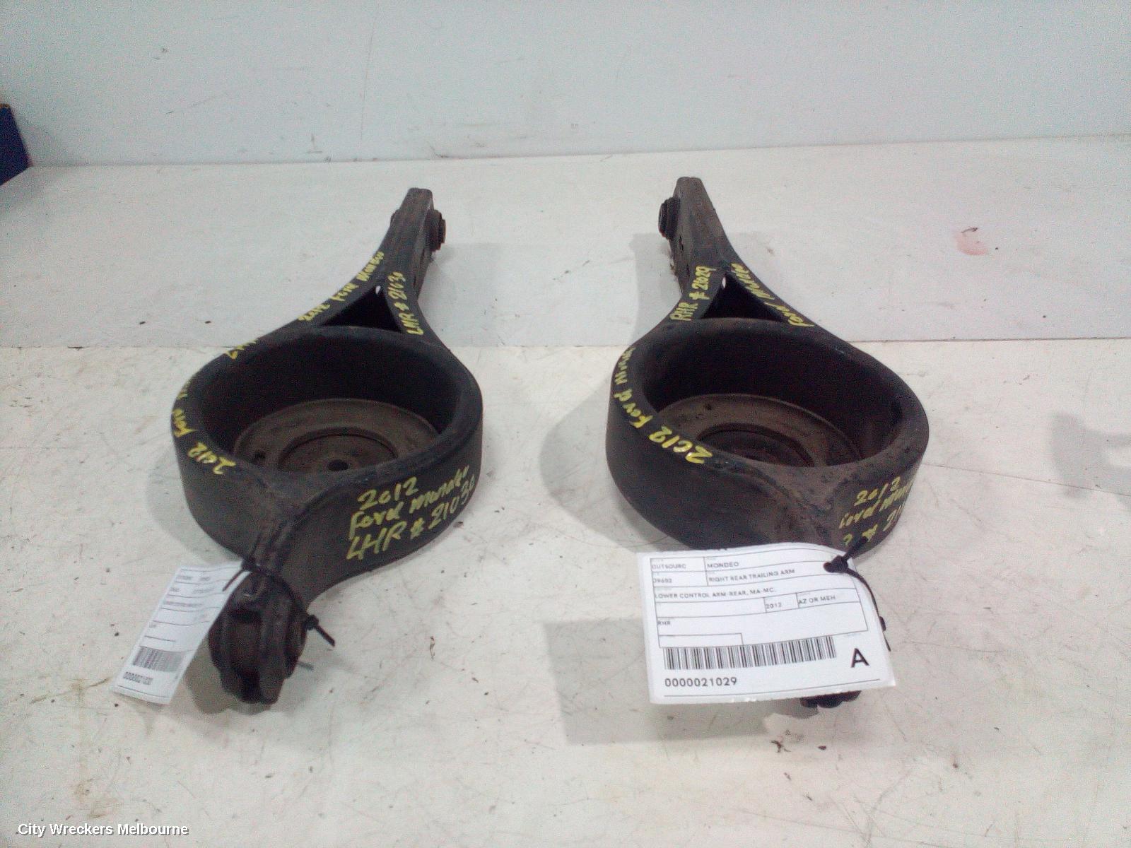 FORD MONDEO RIGHT REAR TRAILING ARM, LOWER CONTROL ARM-REAR, MA-MC, SEDAN/HATCH/WAGON, 10/2007 - 12/2014
