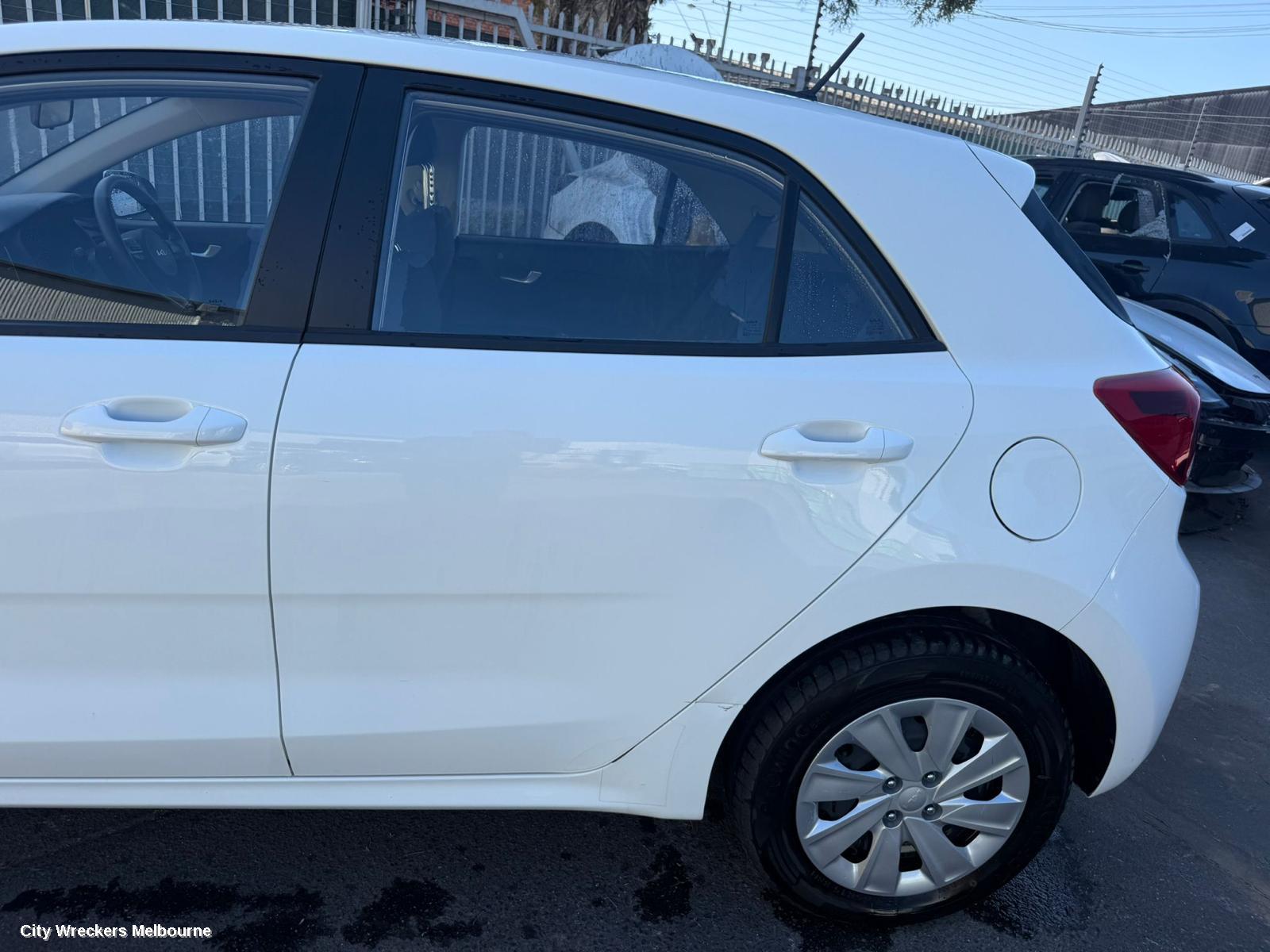 KIA RIO LEFT REAR DOOR WINDOW, YB, 12/2016 - 06/2023
