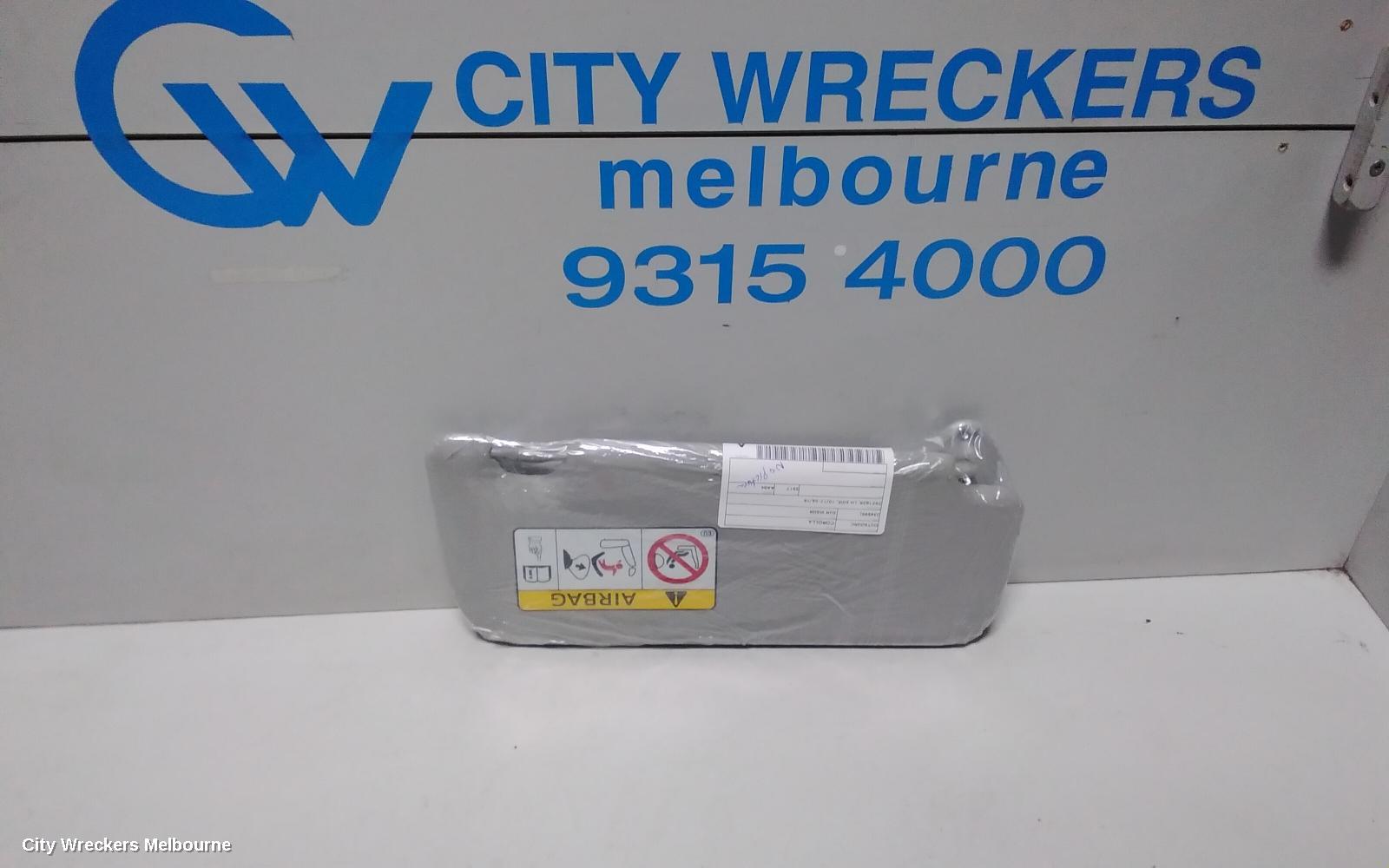 TOYOTA COROLLA SUNVISOR, ZRE182R, LH SIDE, 10/2012 - 06/2018