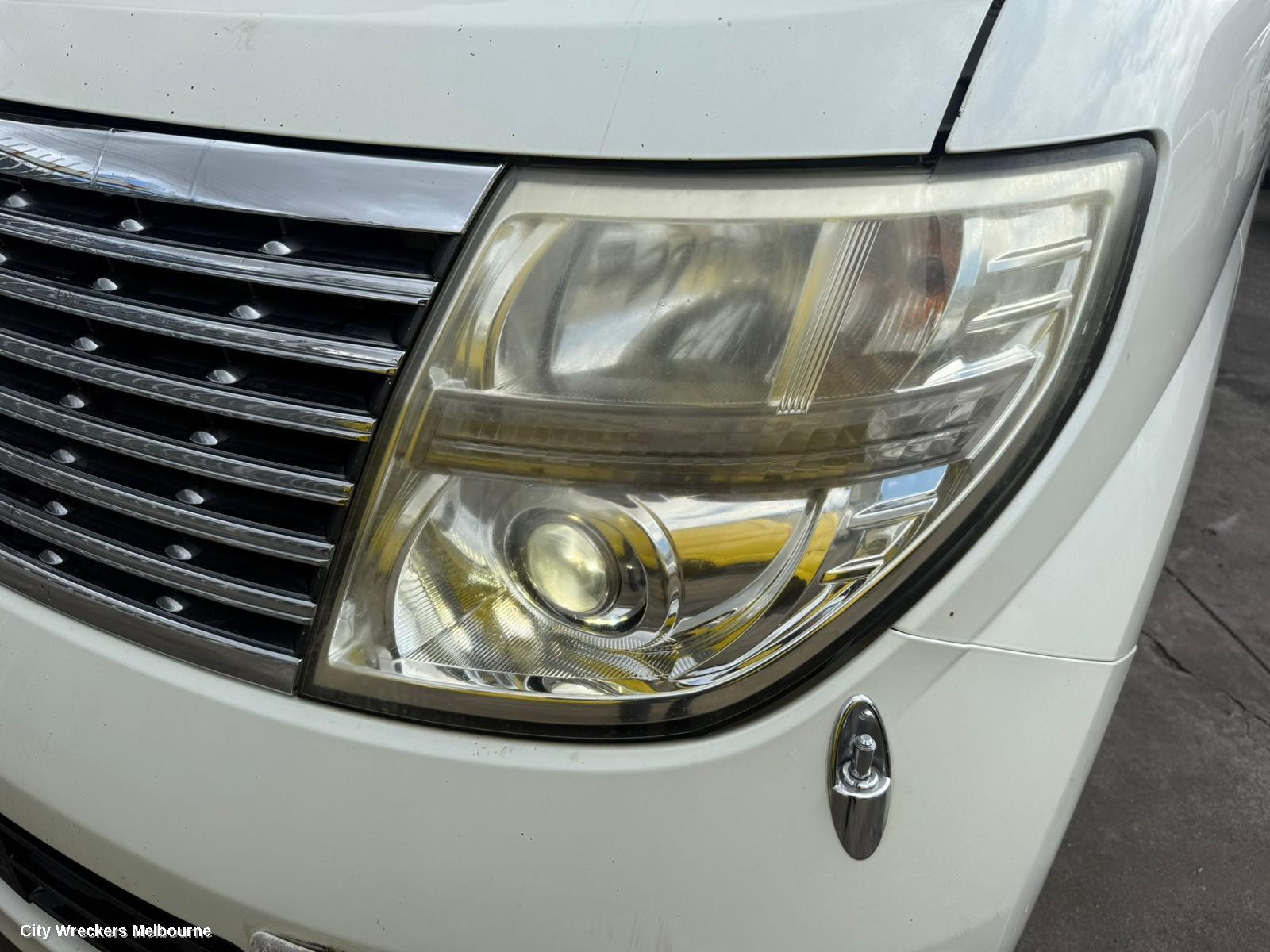 NISSAN ELGRAND LEFT FRONT DOOR, E51, NON HIGHWAY STAR TYPE (W/O MOULD), 05/2002 - 12/2010