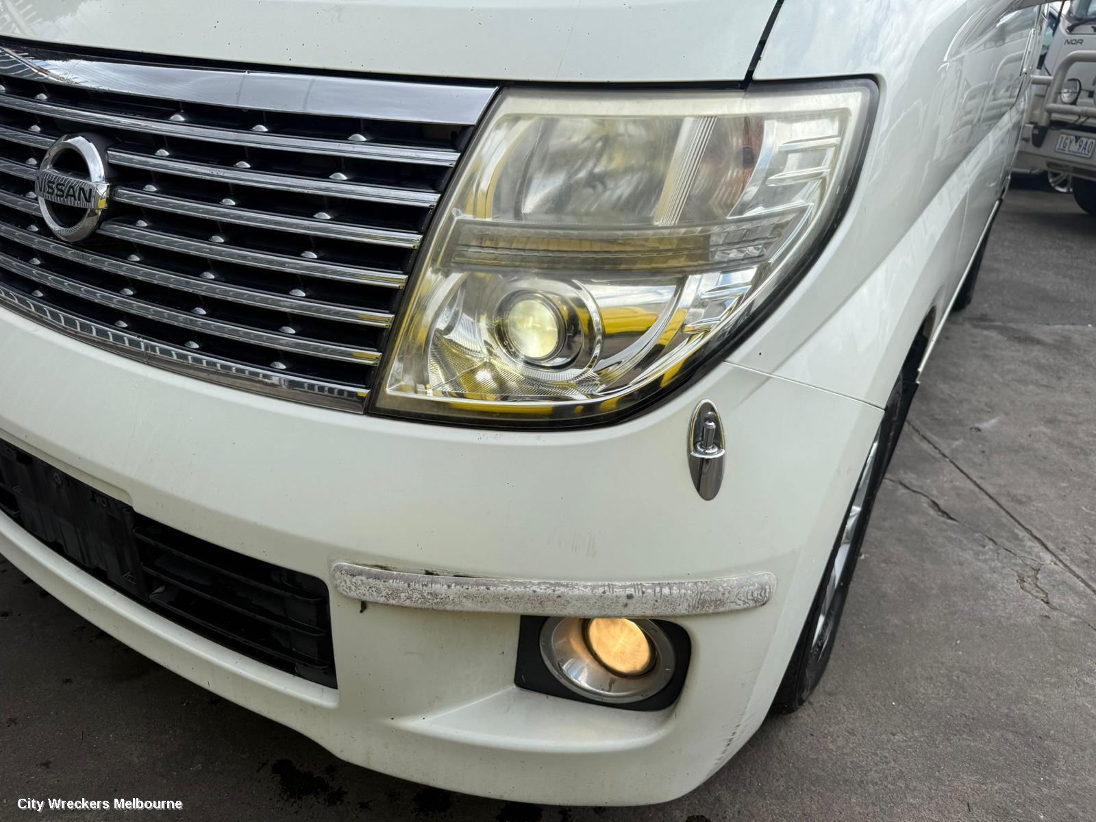 NISSAN ELGRAND LEFT FRONT DOOR, E51, NON HIGHWAY STAR TYPE (W/O MOULD), 05/2002 - 12/2010