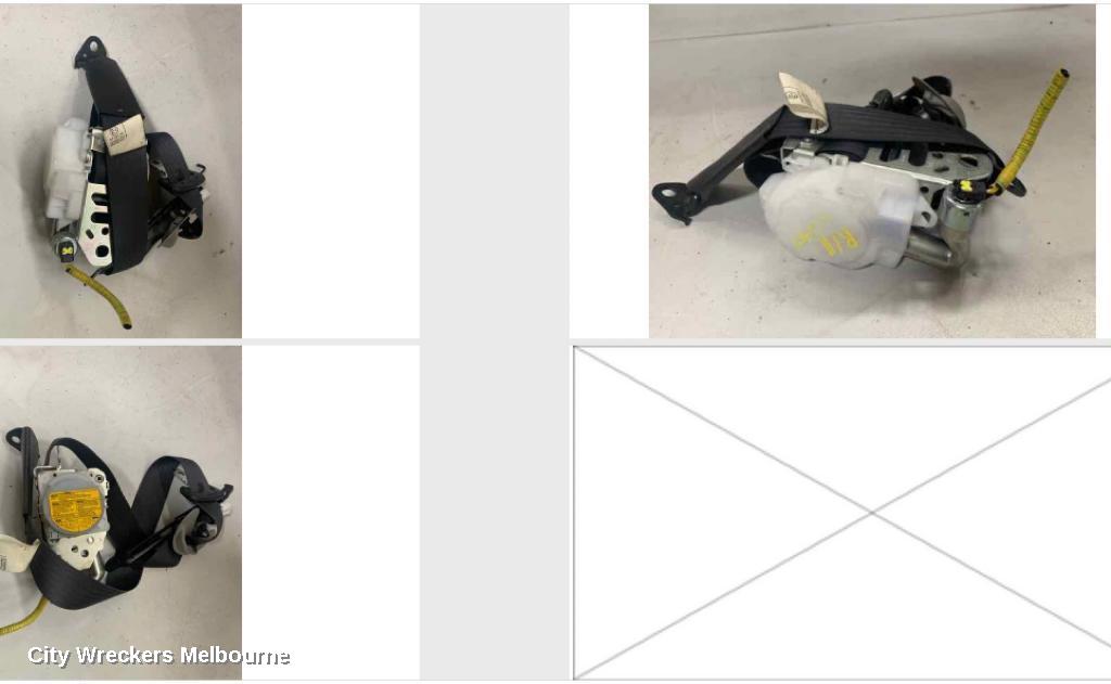 TOYOTA KLUGER SEATBELT/STALK, RH FRONT, SEAT BELT ONLY, BLACK, GSU40-GSU45, 05/2007 - 07/2010