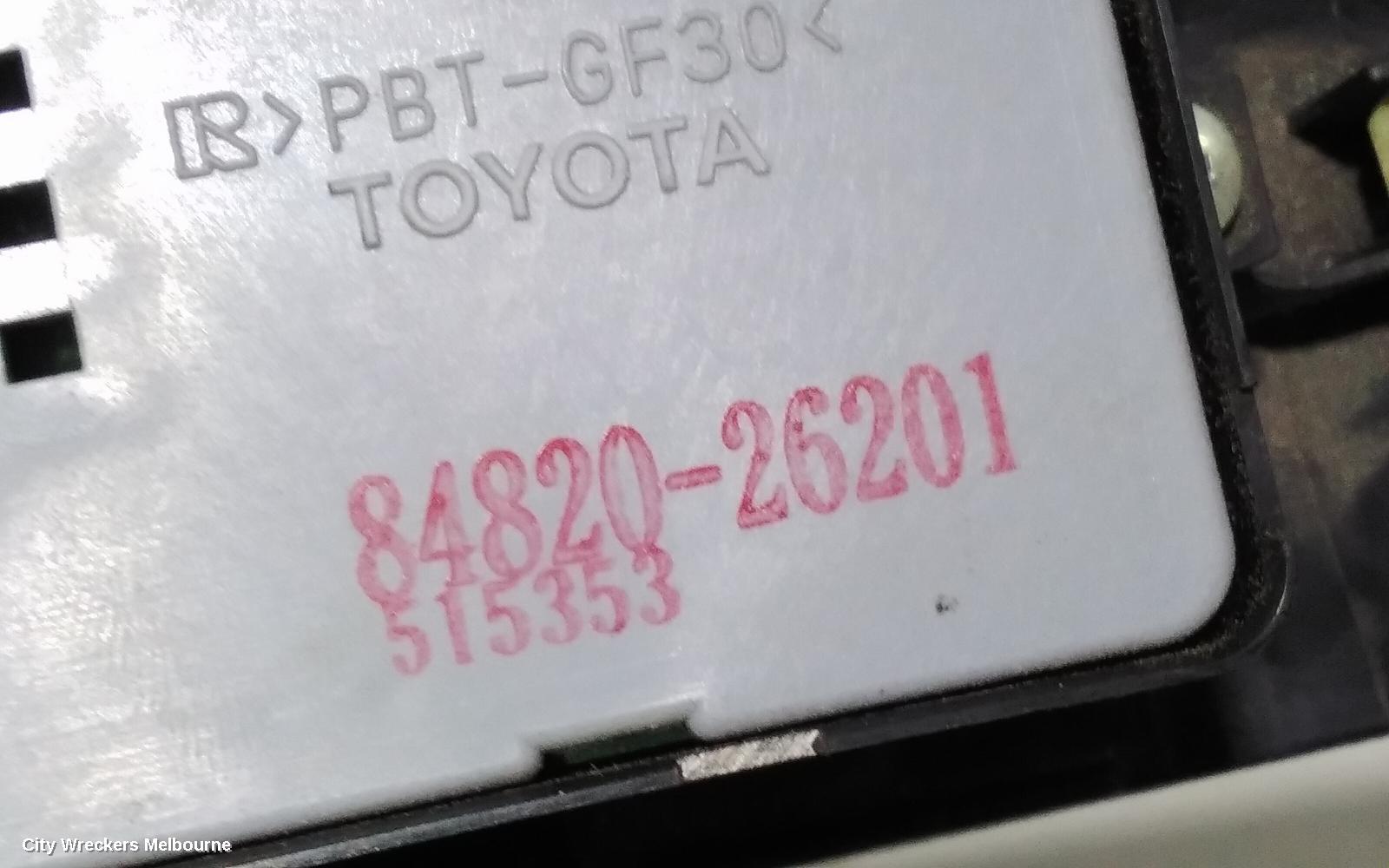 TOYOTA HIACE PWR DR WIND SWITCH, RH FRONT (MASTER SWITCH), TRH/KDH, 03/2005 - 02/2014