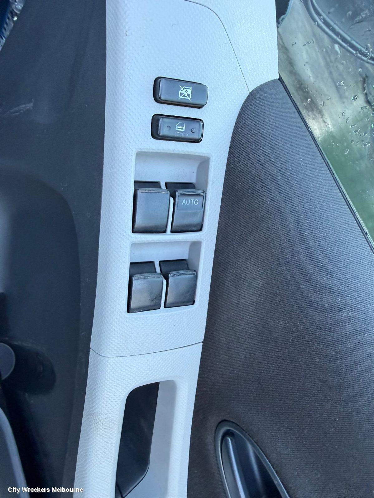 TOYOTA YARIS PWR DR WIND SWITCH, LH FRONT, NCP9#, 10/2005 - 07/2011