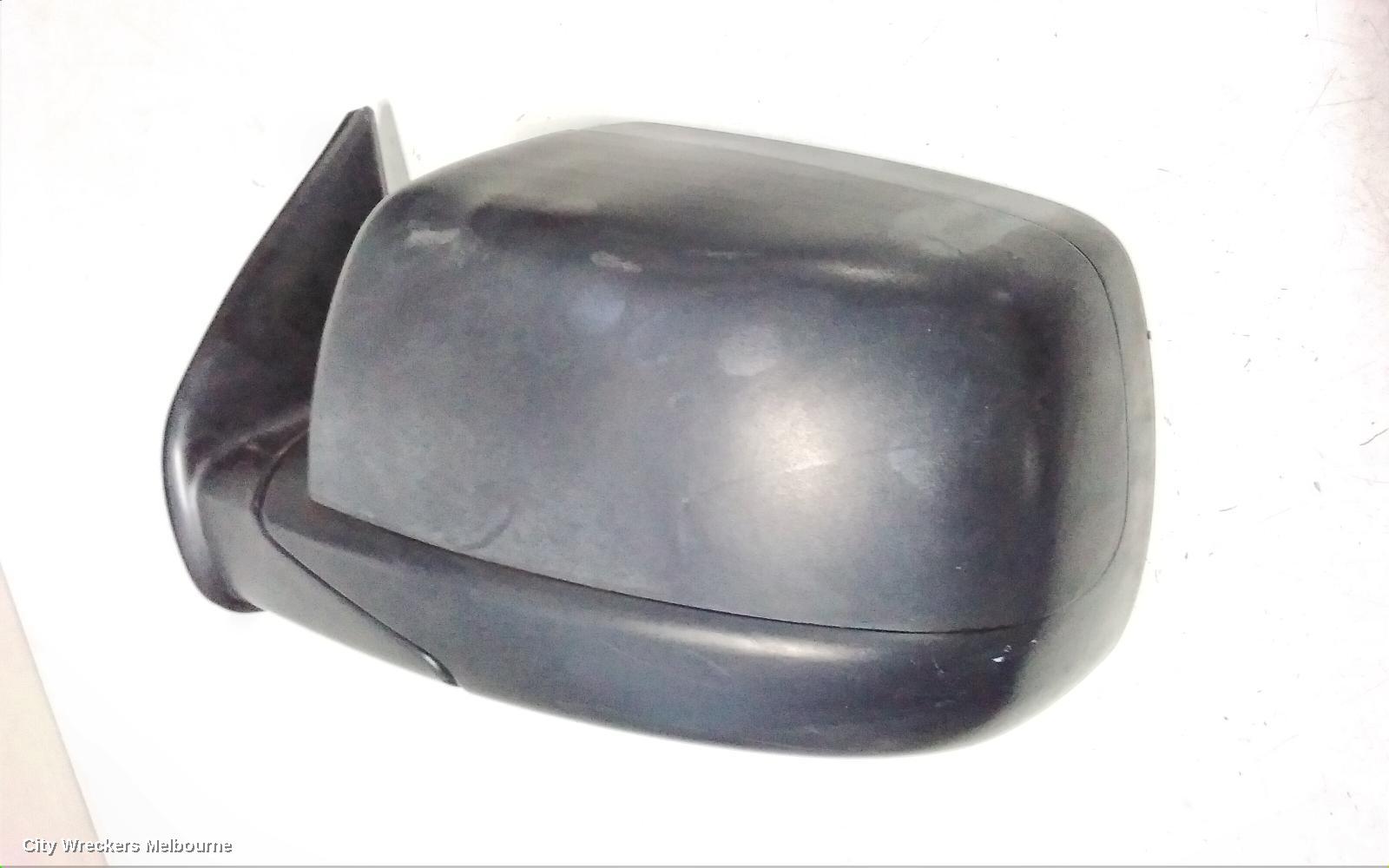 FORD RANGER LEFT DOOR MIRROR, MANUAL, CAB CHASSIS, BLACK, PJ, 12/2006 - 03/2009