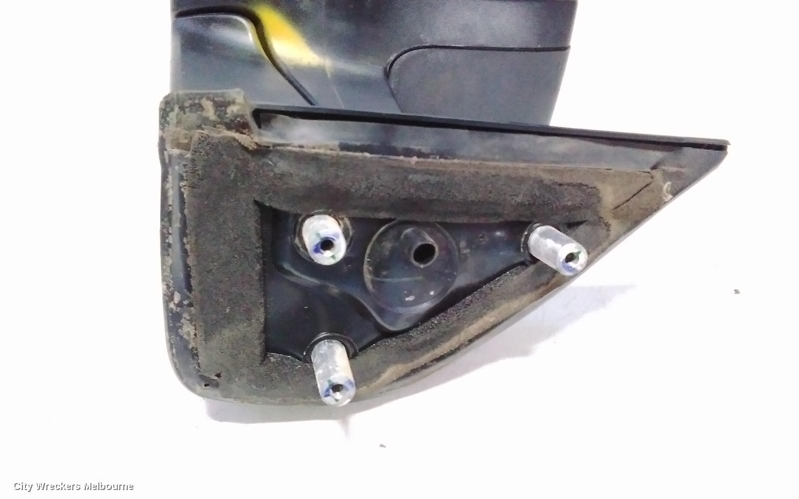 FORD RANGER LEFT DOOR MIRROR, MANUAL, CAB CHASSIS, BLACK, PJ, 12/2006 - 03/2009