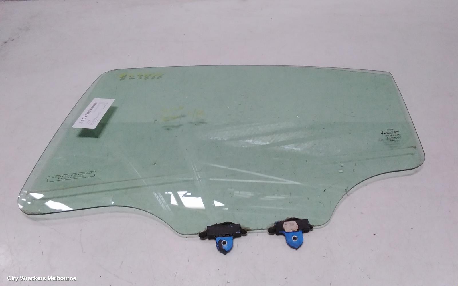 MITSUBISHI 380 LEFT REAR DOOR WINDOW, DB, 09/2005 - 03/2008