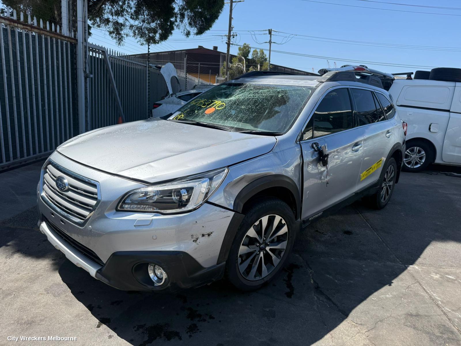 SUBARU OUTBACK FRONT BUMPER, 6TH GEN, W/ PARK SENSOR & H/LAMP WASHER TYPE, 08/2014 - 12/2017