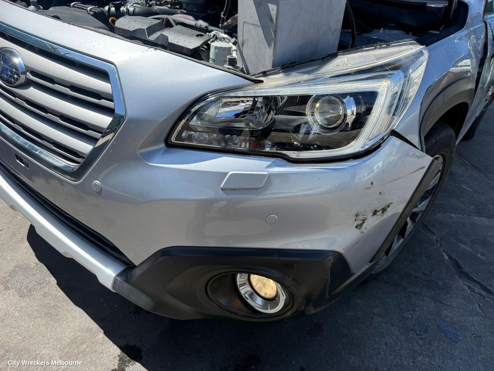 SUBARU OUTBACK FRONT BUMPER, 6TH GEN, W/ PARK SENSOR & H/LAMP WASHER TYPE, 08/2014 - 12/2017