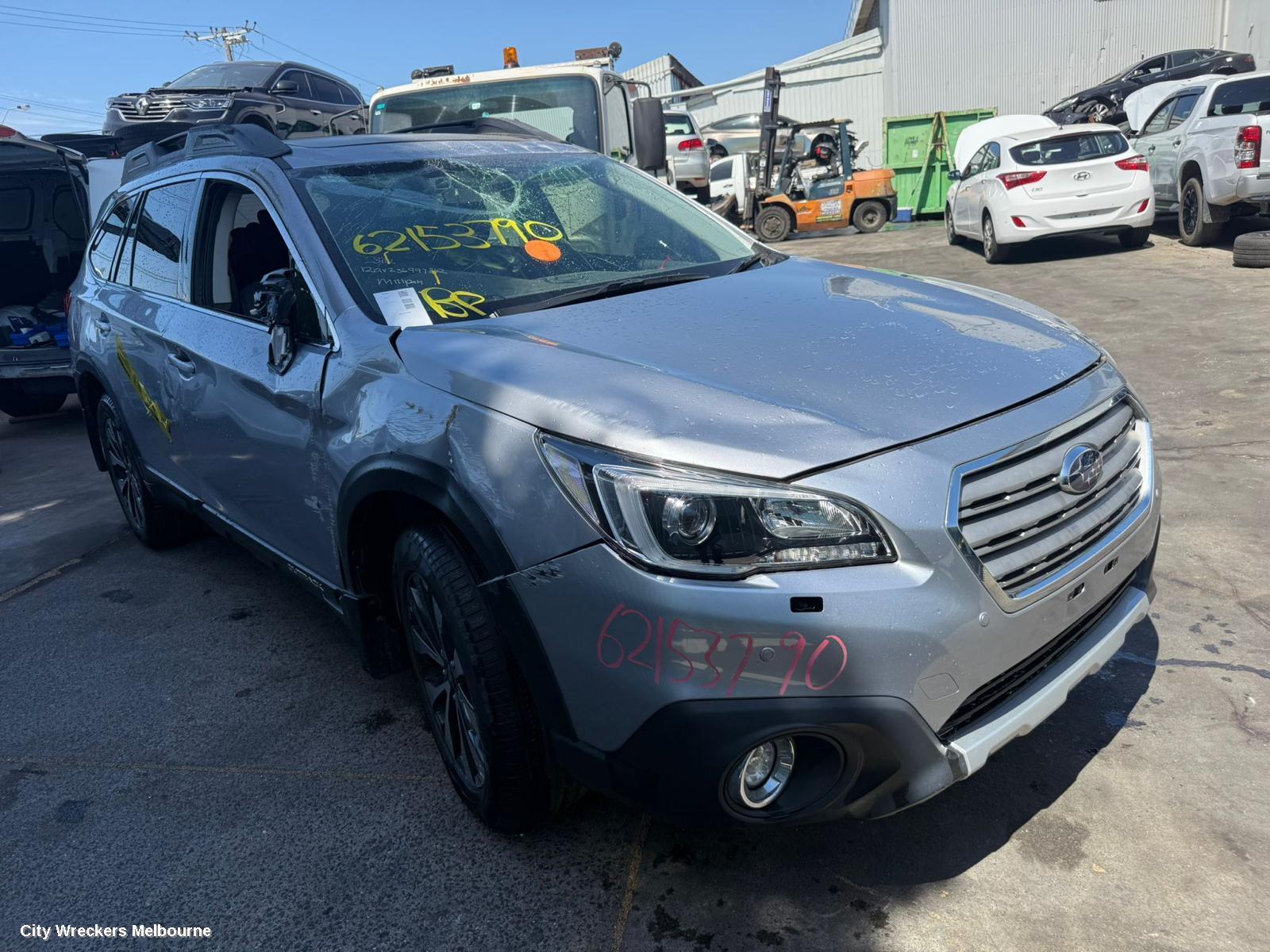 SUBARU OUTBACK FRONT BUMPER, 6TH GEN, W/ PARK SENSOR & H/LAMP WASHER TYPE, 08/2014 - 12/2017