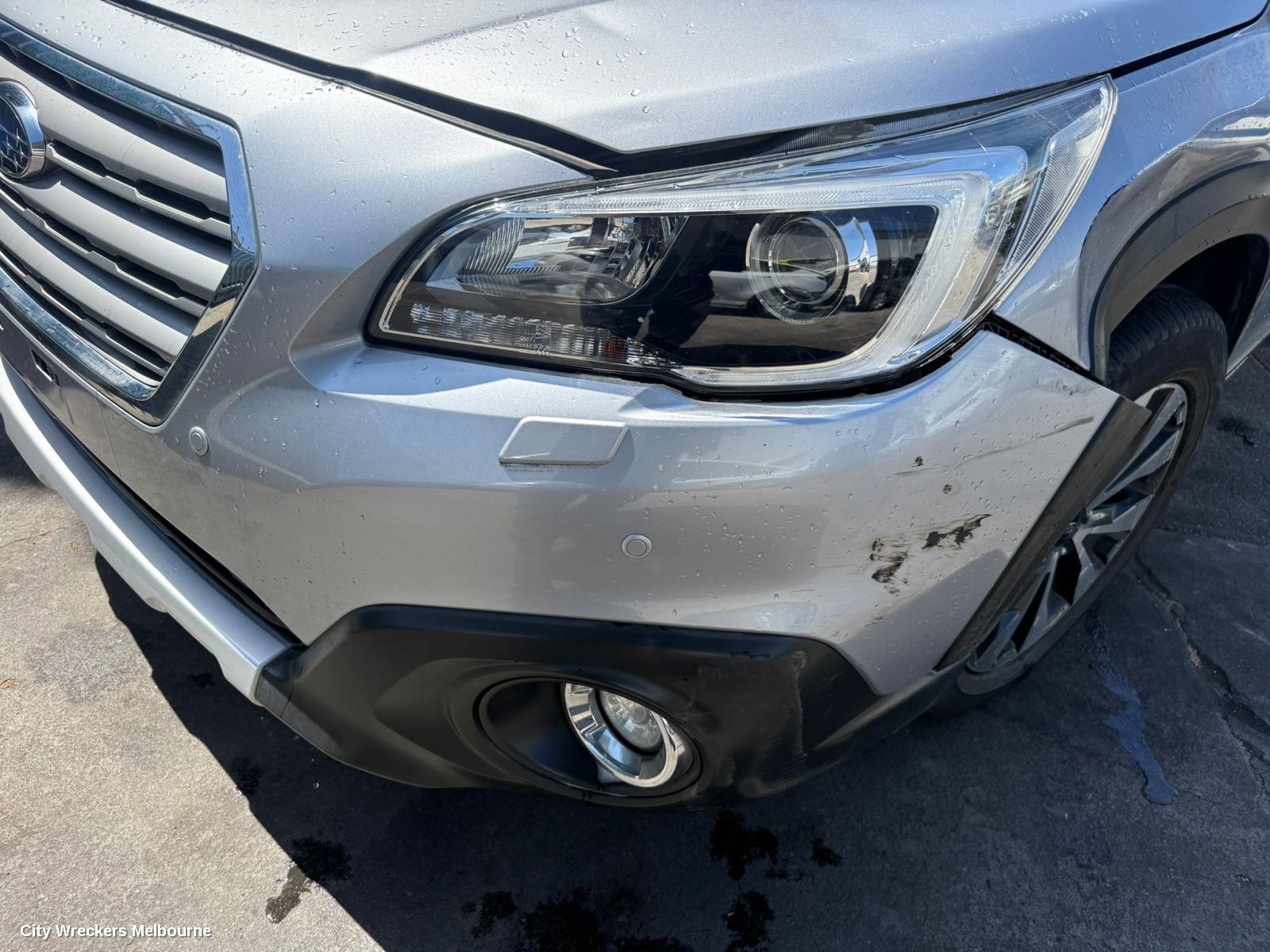 SUBARU OUTBACK FRONT BUMPER, 6TH GEN, W/ PARK SENSOR & H/LAMP WASHER TYPE, 08/2014 - 12/2017