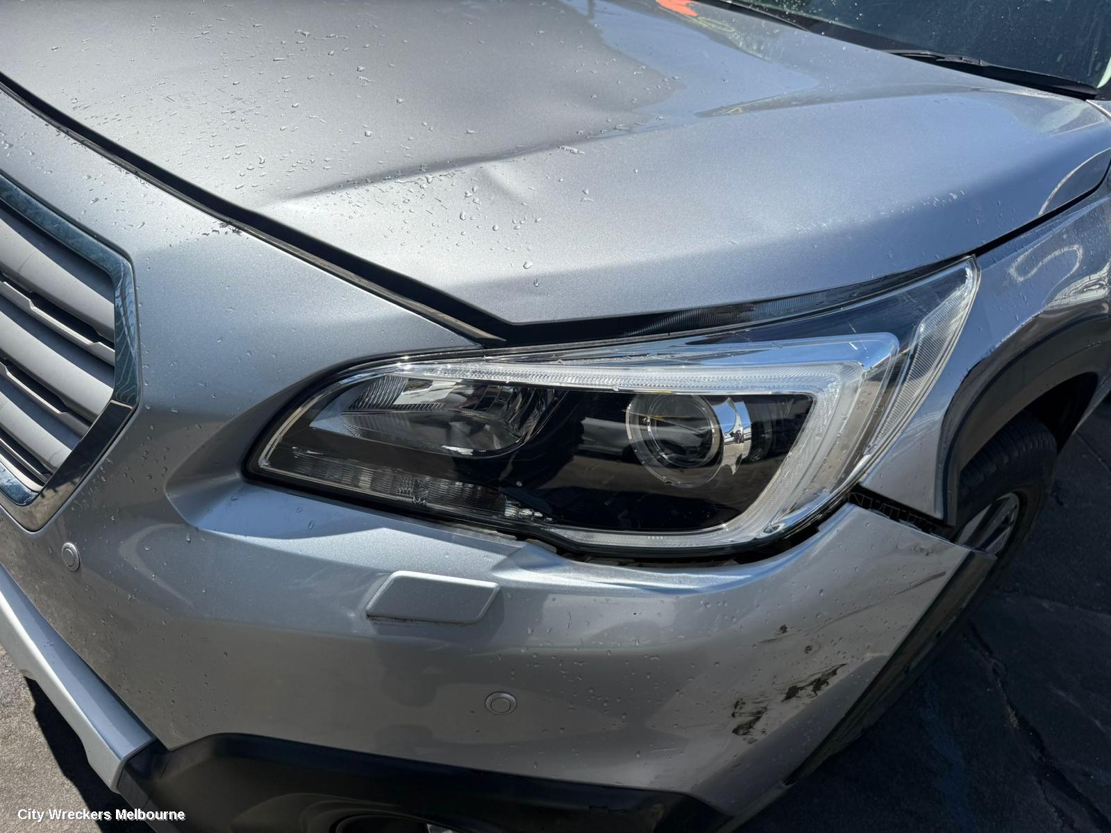 SUBARU OUTBACK FRONT BUMPER, 6TH GEN, W/ PARK SENSOR & H/LAMP WASHER TYPE, 08/2014 - 12/2017
