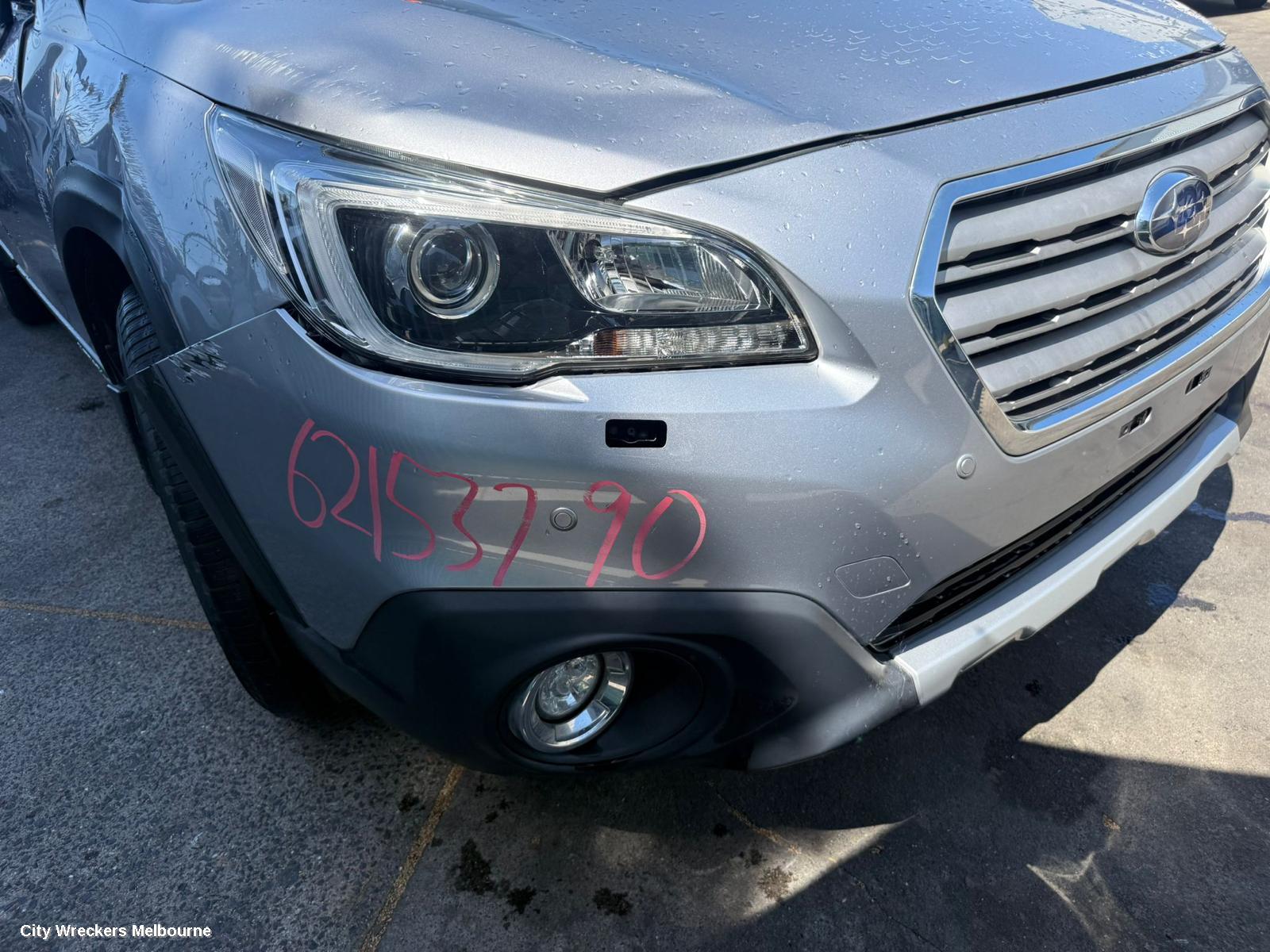 SUBARU OUTBACK FRONT BUMPER, 6TH GEN, W/ PARK SENSOR & H/LAMP WASHER TYPE, 08/2014 - 12/2017