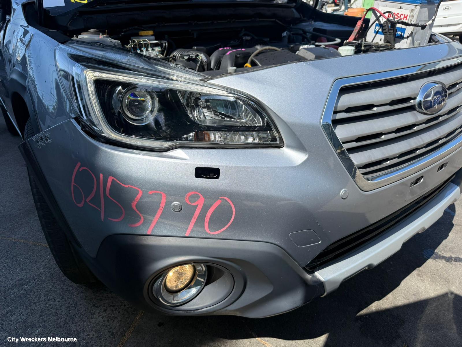 SUBARU OUTBACK FRONT BUMPER, 6TH GEN, W/ PARK SENSOR & H/LAMP WASHER TYPE, 08/2014 - 12/2017