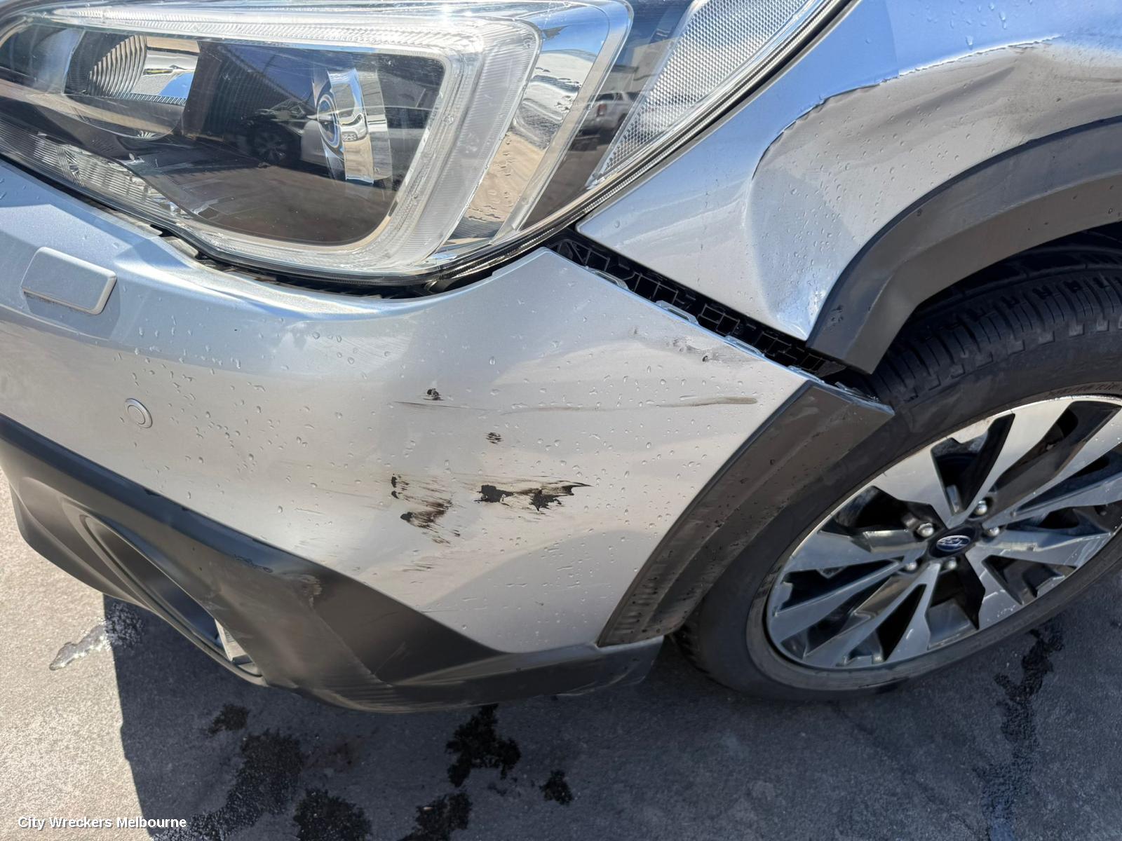 SUBARU OUTBACK FRONT BUMPER, 6TH GEN, W/ PARK SENSOR & H/LAMP WASHER TYPE, 08/2014 - 12/2017