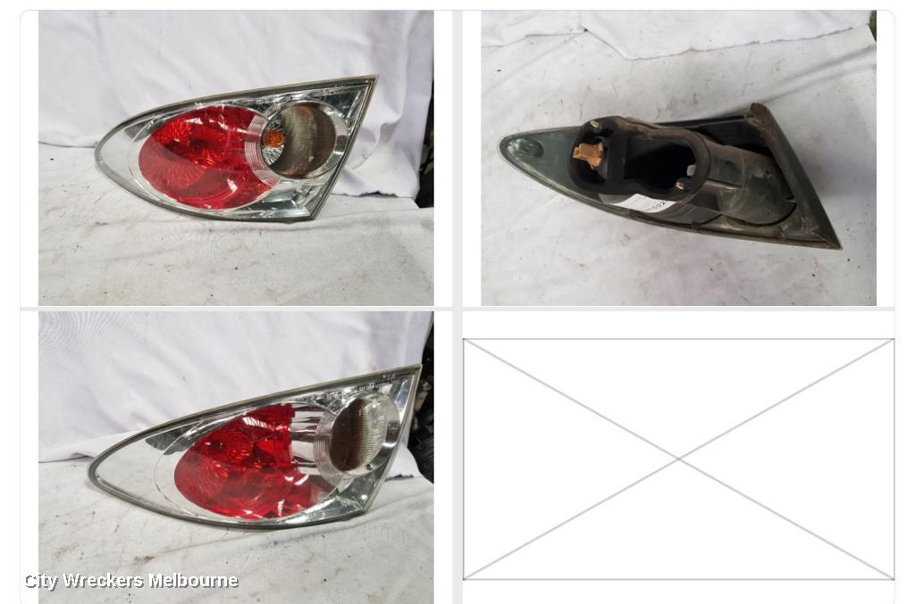 MAZDA 6 LEFT TAILLIGHT, GG/GY, SEDAN/HATCH, LENS# 220-61971, 09/2002 - 08/2005