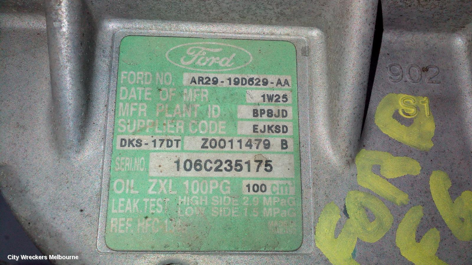 FORD FALCON A/C COMPRESSOR, FG-FGX, 4.0, PETROL DEDICATED GAS (NOT LPI), 04/2008 - 12/2016