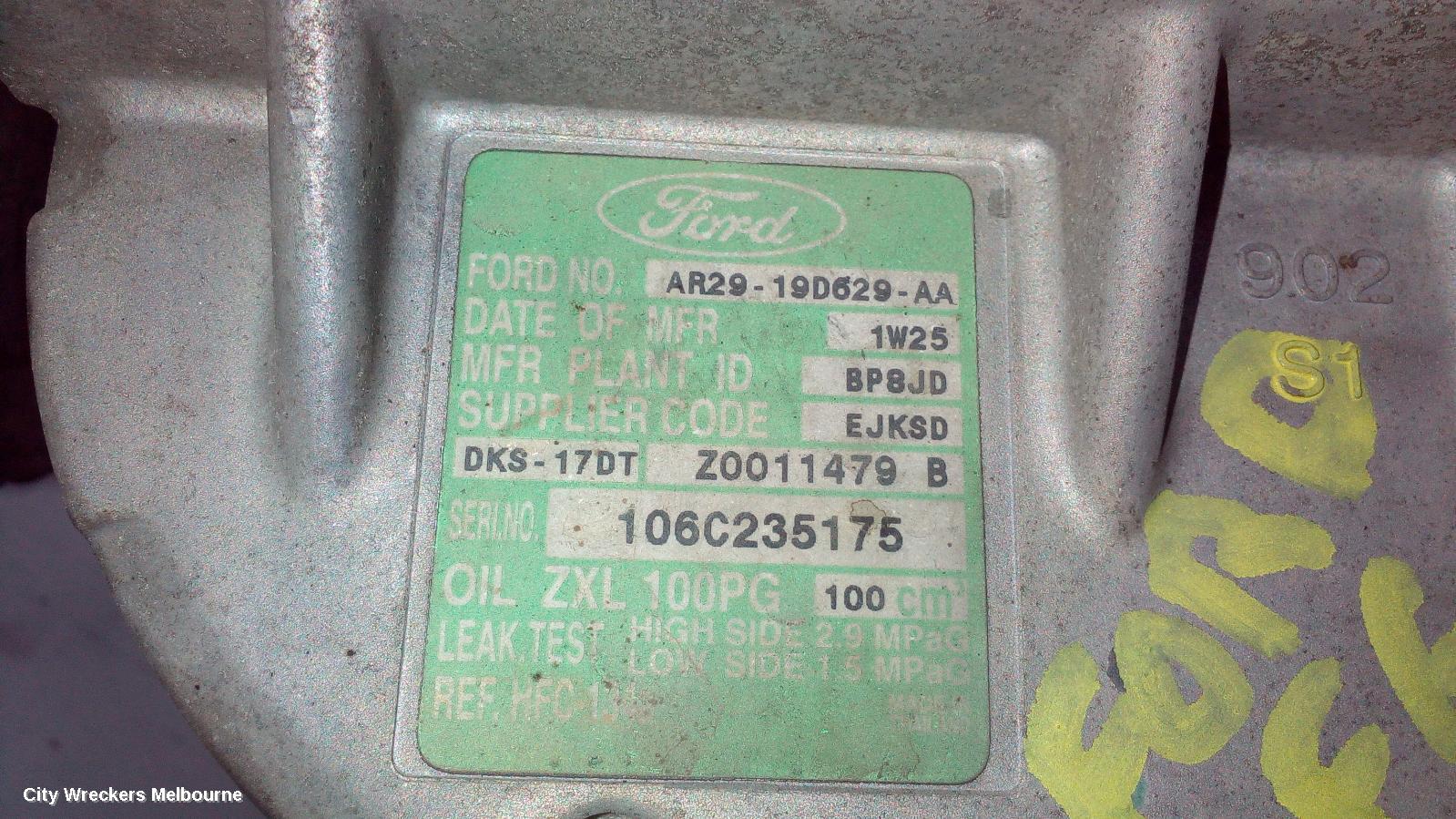 FORD FALCON A/C COMPRESSOR, FG-FGX, 4.0, PETROL DEDICATED GAS (NOT LPI), 04/2008 - 12/2016