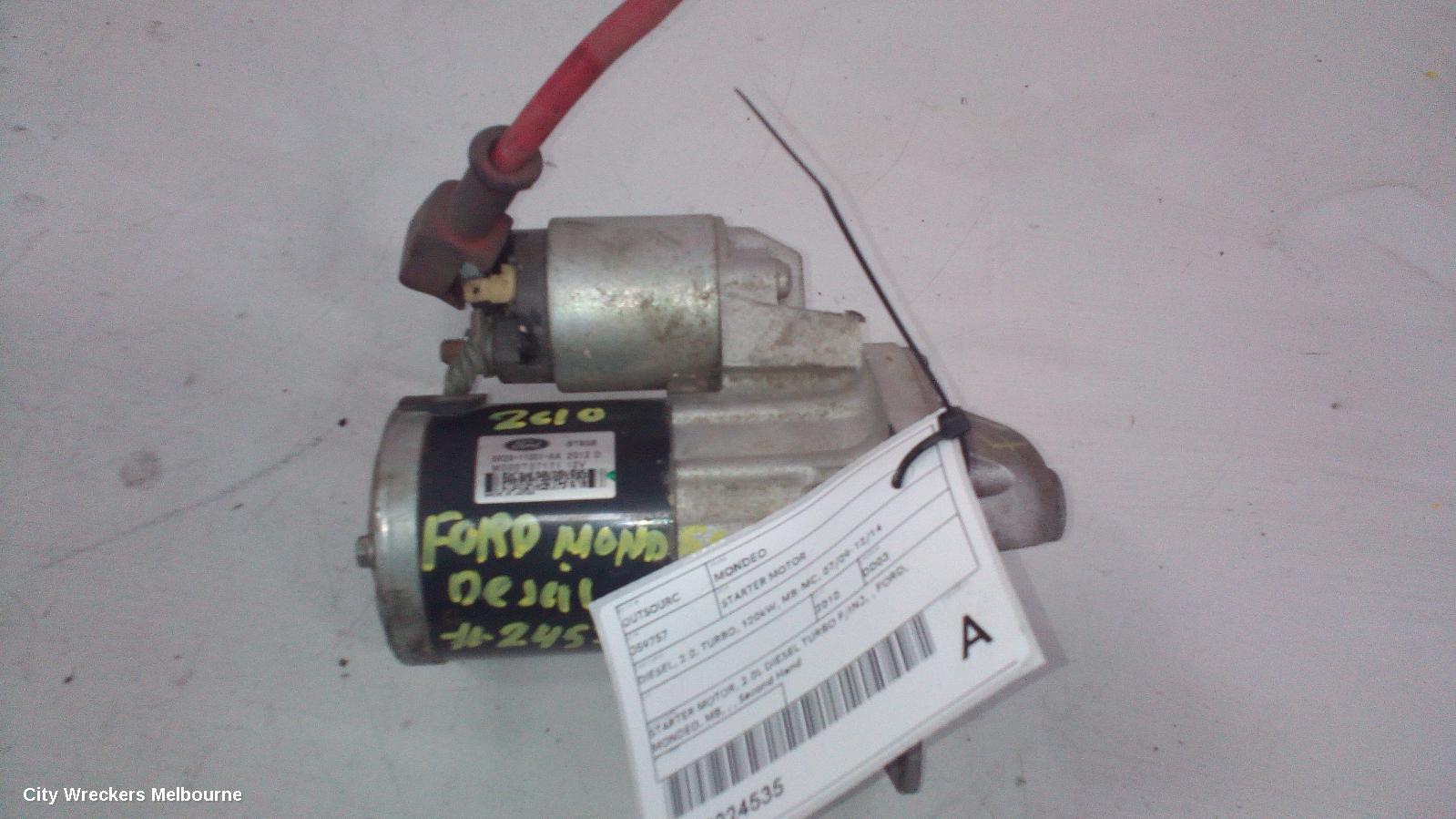 FORD MONDEO STARTER, DIESEL, 2.0, TURBO, 120KW, MB-MC, 07/2009 - 12/2014