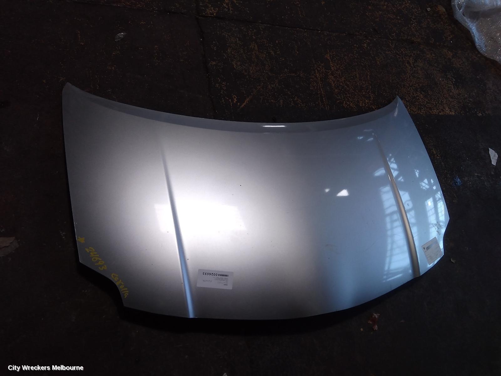 TOYOTA COROLLA BONNET, ZRE152R, HATCH, 03/2007 - 09/2009