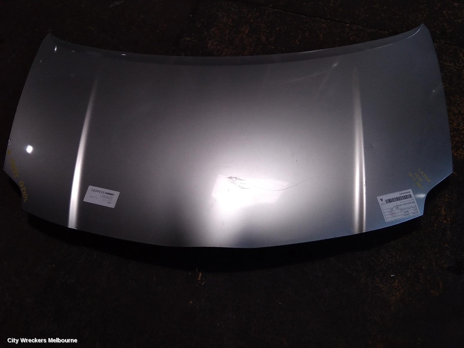 TOYOTA COROLLA BONNET, ZRE152R, HATCH, 03/2007 - 09/2009