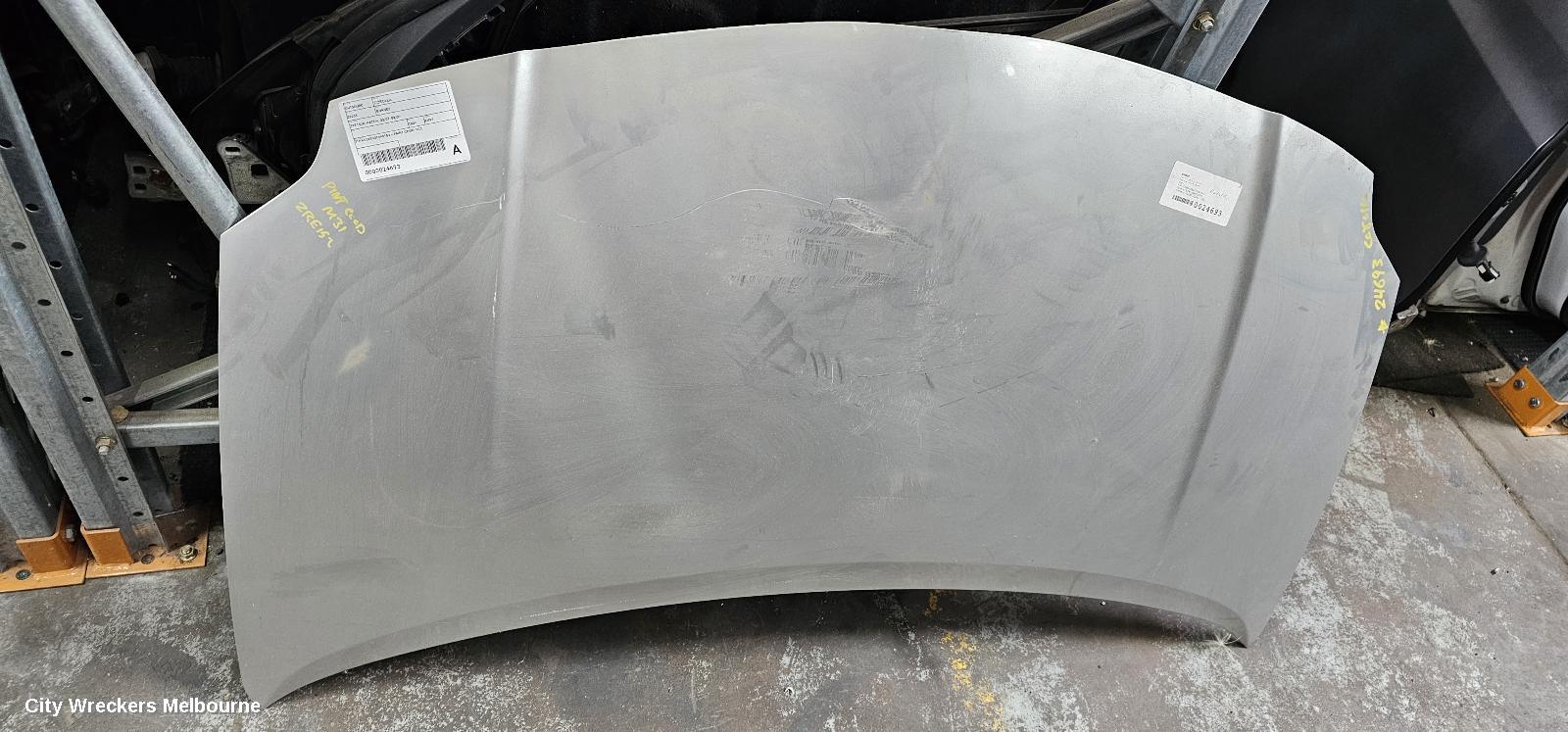 TOYOTA COROLLA BONNET, ZRE152R, HATCH, 03/2007 - 09/2009