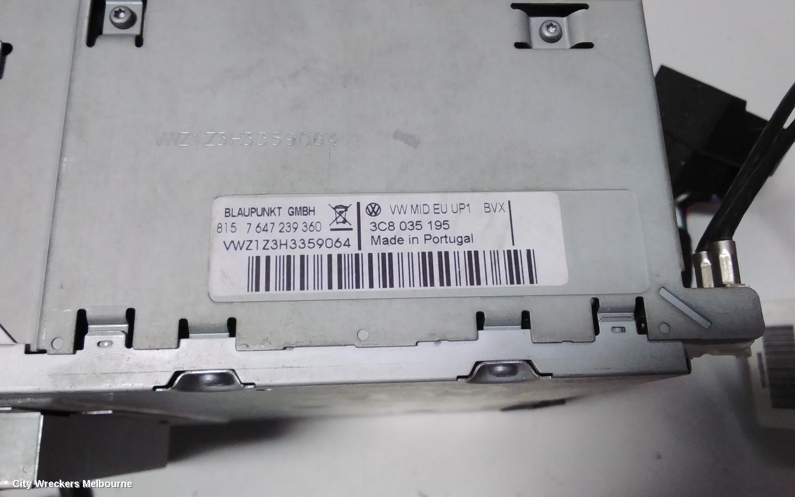 VOLKSWAGEN EOS RADIO/CD/DVD/SAT/TV, DISPLAY & HEAD UNIT (RCD510), 1F, 02/2007 - 12/2014