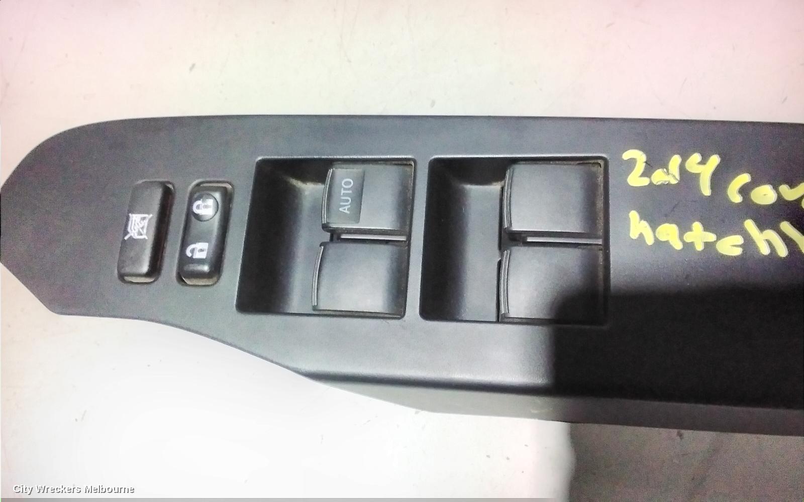 TOYOTA COROLLA PWR DR WIND SWITCH, RH FRONT (MASTER SWITCH), ZRE182R, HATCH, STANDARD, 10/2012 - 03/2015