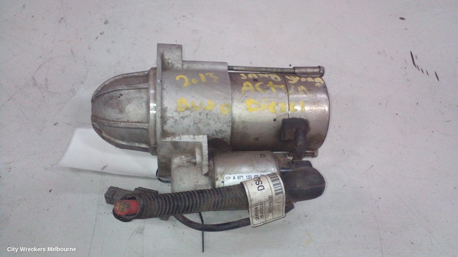 SSANGYONG ACTYON STARTER, DIESEL, 2.0, TURBO, 150 SERIES, 01/2012 - 01/2017