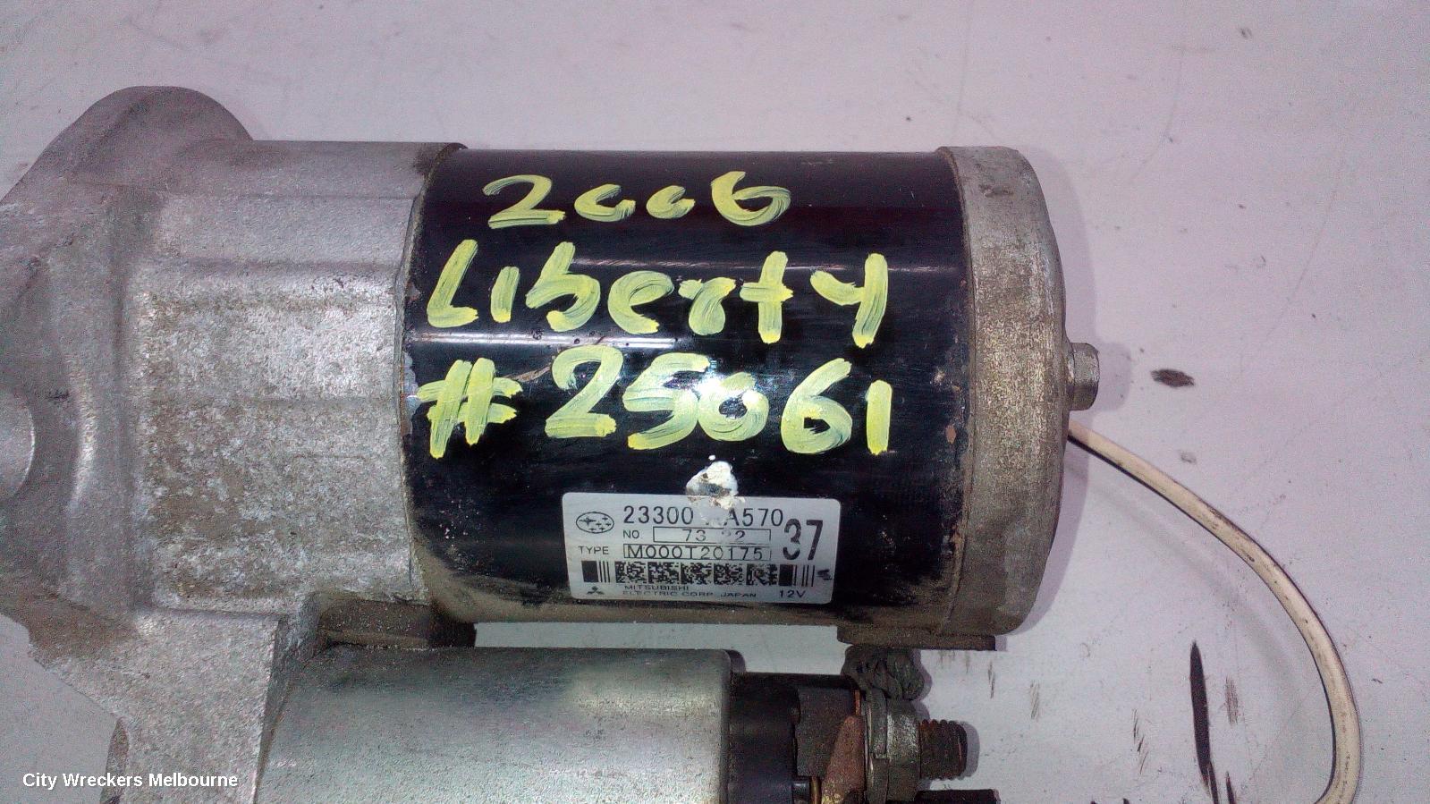 SUBARU LIBERTY STARTER, PETROL, EJ22/EJ20/EJ25, NON TURBO, AUTO, 4/6 SPEED, SERIES 1-5TH GEN, 12/1989 - 11/2014