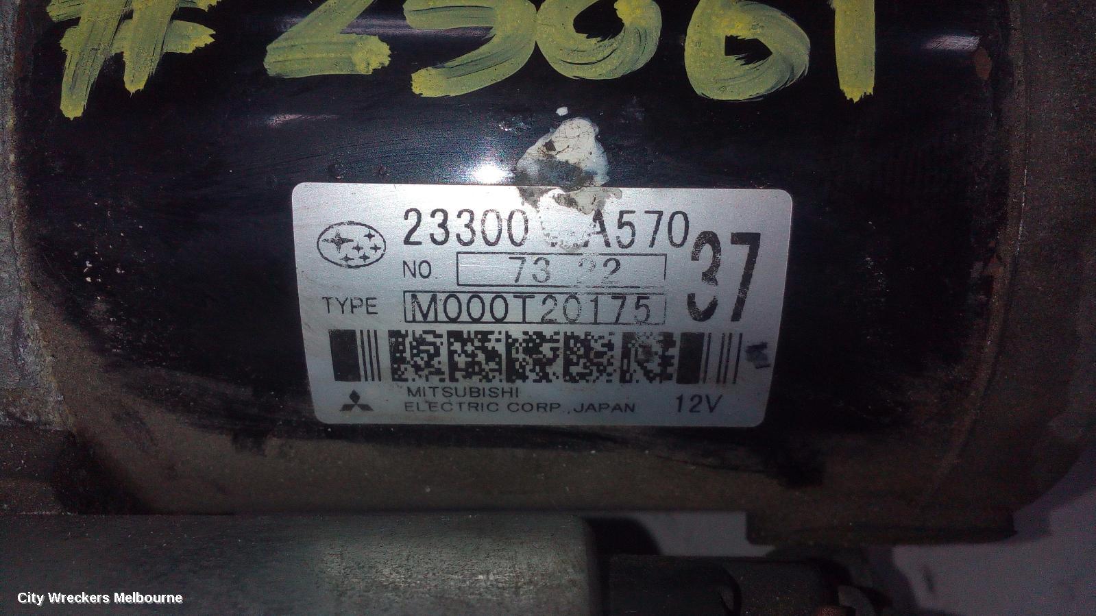SUBARU LIBERTY STARTER, PETROL, EJ22/EJ20/EJ25, NON TURBO, AUTO, 4/6 SPEED, SERIES 1-5TH GEN, 12/1989 - 11/2014
