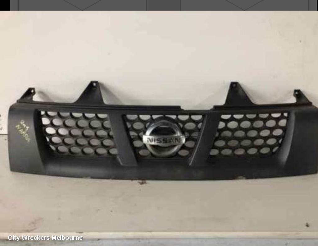 NISSAN NAVARA GRILLE, D22, RADIATOR GRILLE, DX, BLACK, 12/2001 - 08/2015