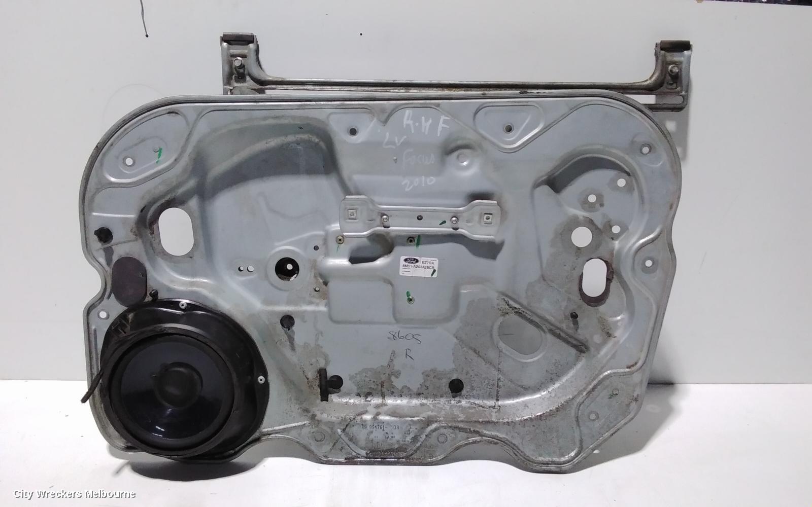 FORD FOCUS RIGHT FRONT WINDOW REG/MOTOR, LV, XR5, 06/2008 - 07/2011