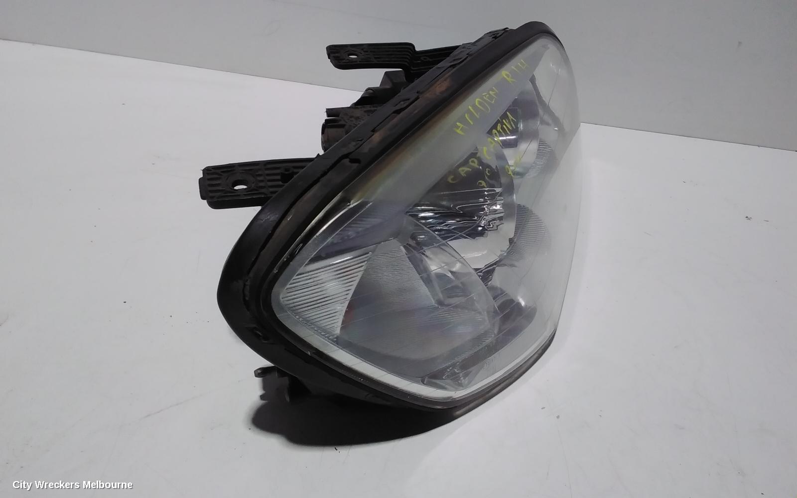 HOLDEN CAPTIVA RIGHT HEADLAMP, CG, CX/LX/SX/CAPTIVA 7 (4TH VIN = C), CHROME INNER TYPE, 09/2006 - 02/2011