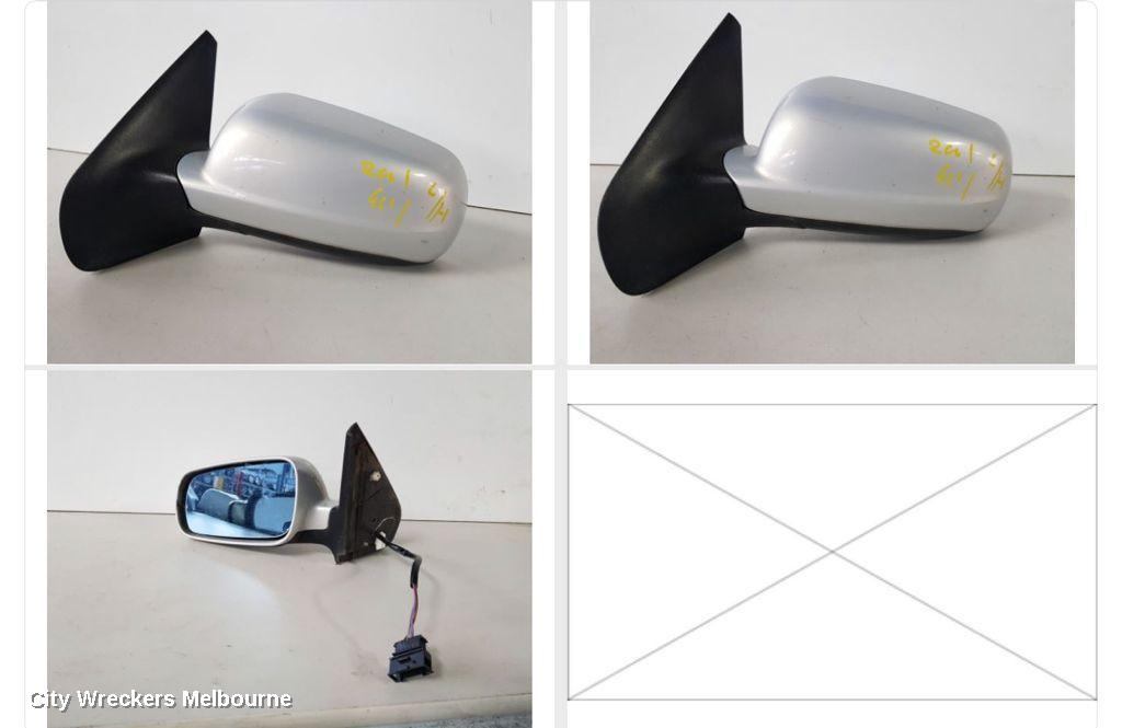 VOLKSWAGEN GOLF LEFT DOOR MIRROR, GEN 4, HATCH, CLEAR GLASS 170MM WIDE, 09/1998 - 06/2004