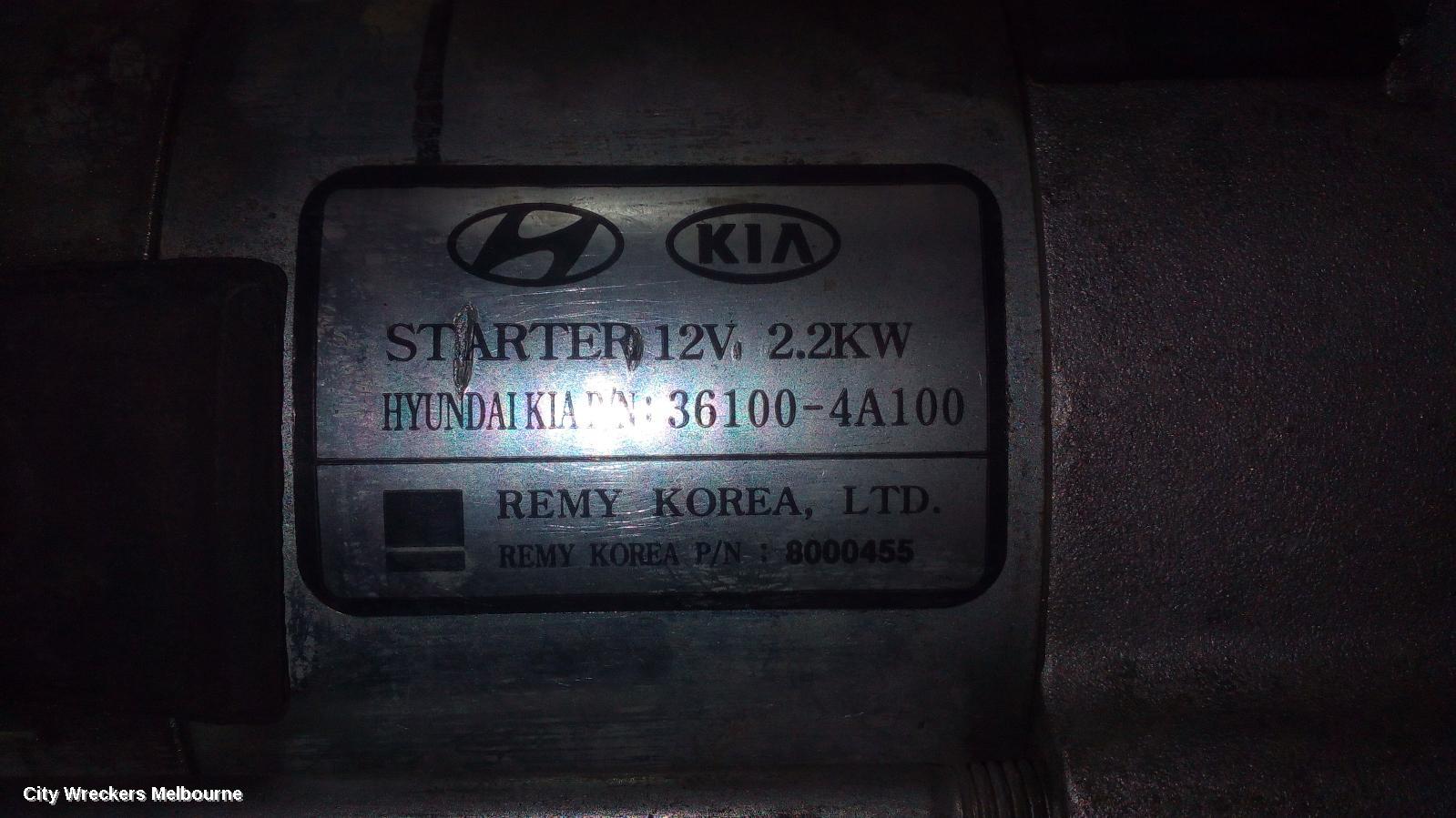 HYUNDAI ILOAD/IMAX STARTER, DIESEL, 2.5, TURBO, AUTO T/M TYPE, TQ, 11/2007 ONWARDS