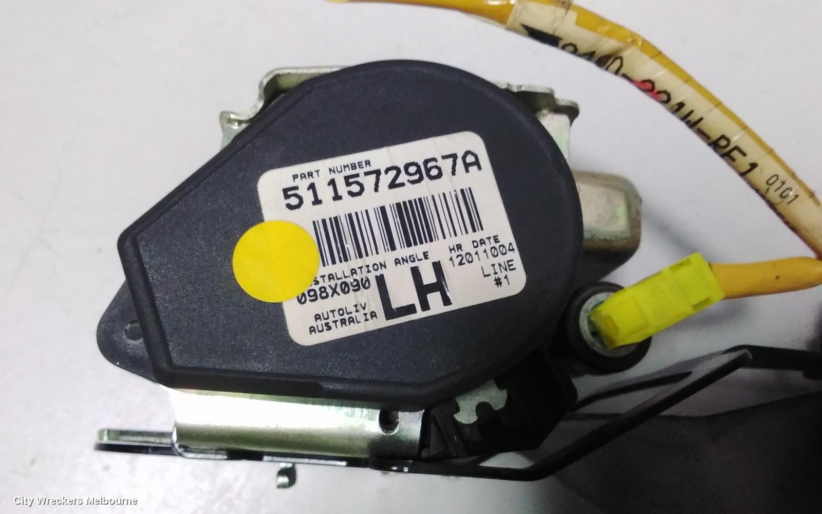 TOYOTA CAMRY SEATBELT/STALK, LH FRONT, SEAT BELT ONLY, BLACK, SK36, 08/2002 - 05/2006