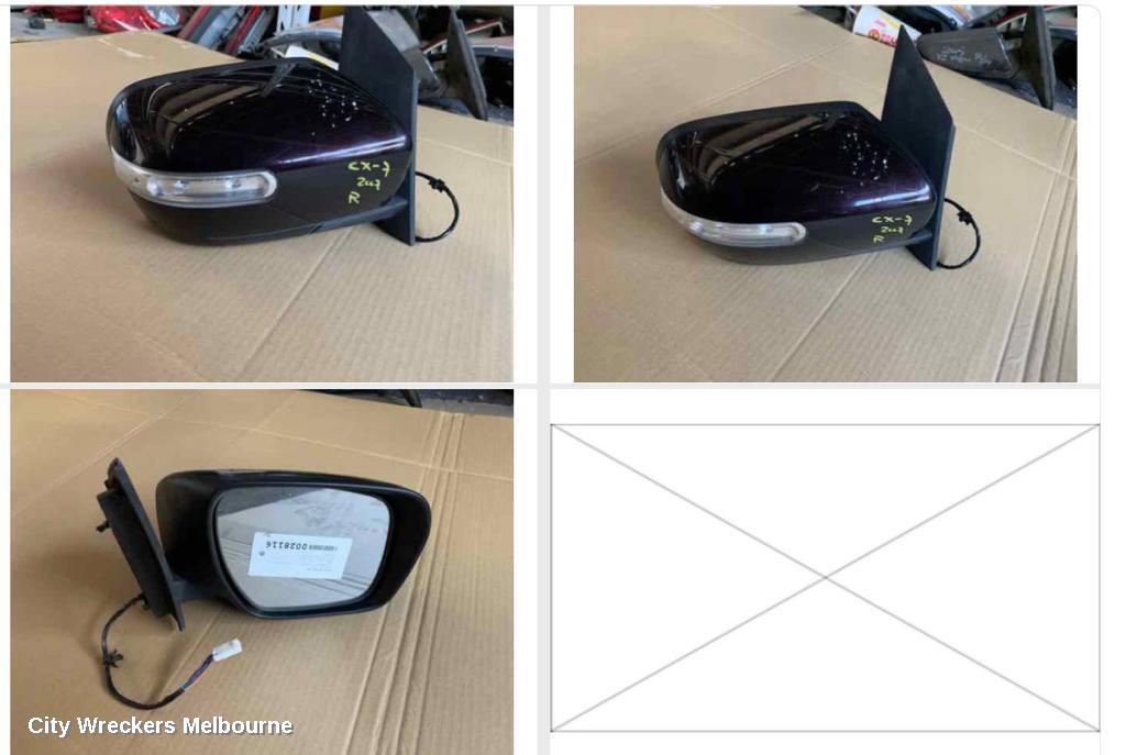 MAZDA CX7 RIGHT DOOR MIRROR, ER, NON HEATED, 5 WIRE TYPE, 11/2006 - 02/2012