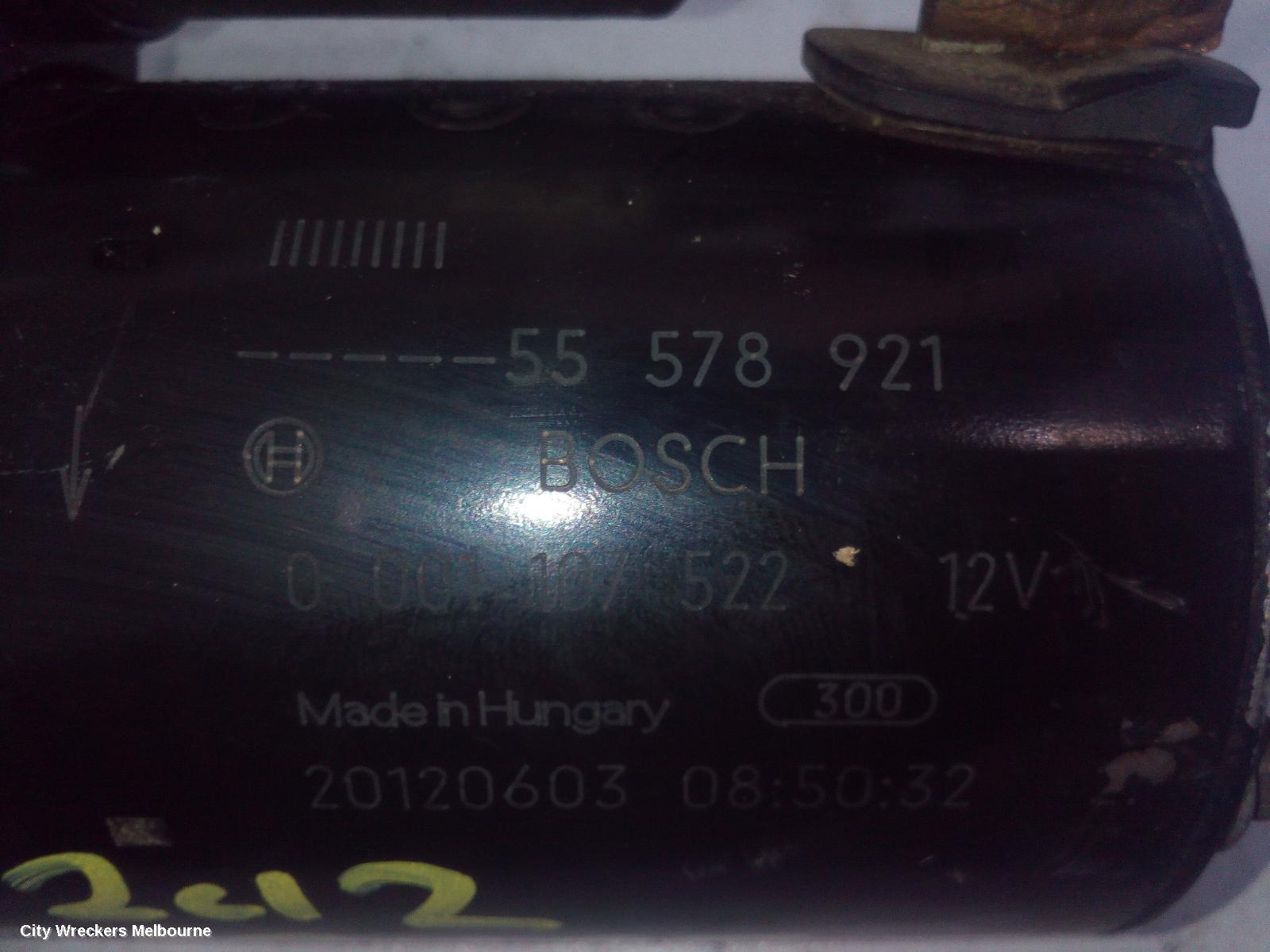 HOLDEN CRUZE STARTER, 1.4, 19UN, JH, 03/2011 - 01/2017
