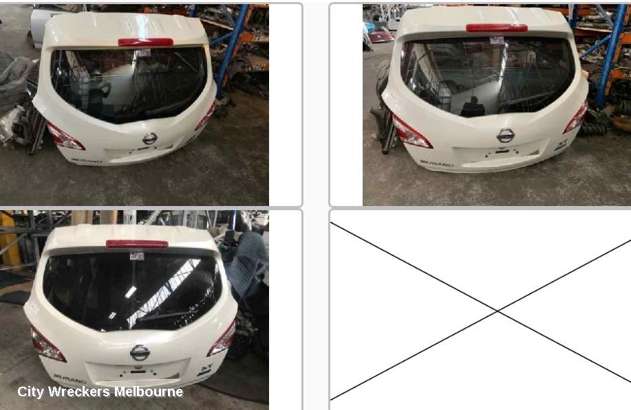 NISSAN MURANO BOOTLID/TAILGATE, TAILGATE, Z51, ST, MANUAL OPERATED, W/ CAMERA TYPE, 09/2011 - 12/2014