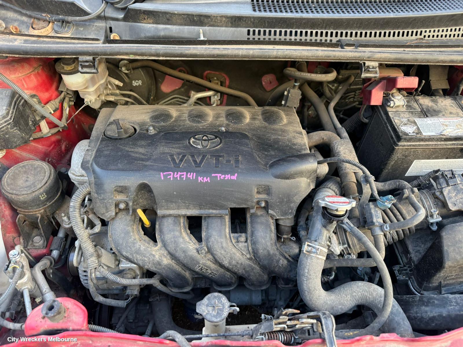 TOYOTA YARIS ENGINE, 1.5, 1NZ, NCP13#, 08/2011 - 12/2019