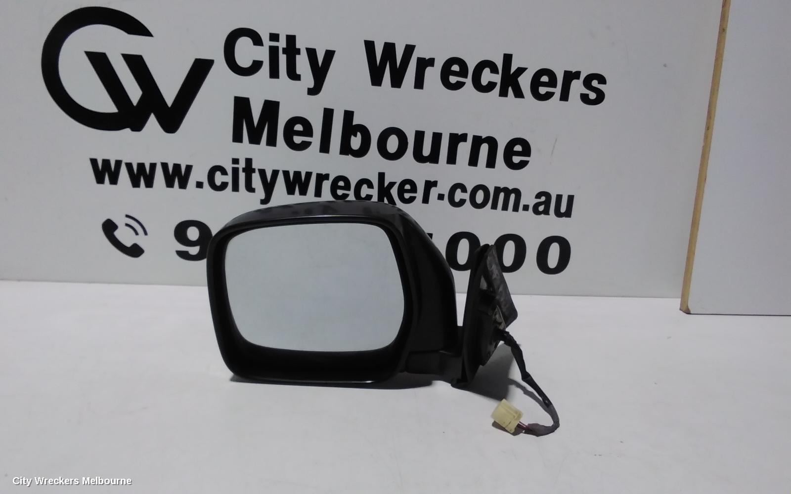 TOYOTA PRADO LEFT DOOR MIRROR, 95 SERIES, POWER, BLACK, RV/GX, 07/1996 - 01/2003