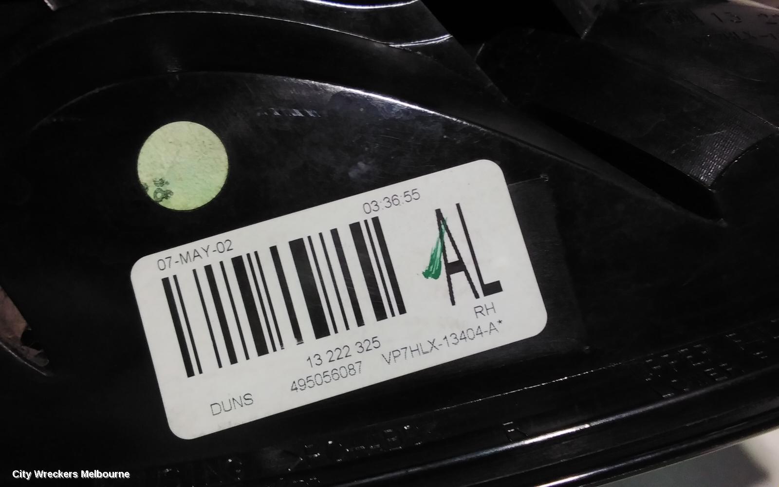 HOLDEN ASTRA RIGHT TAILLIGHT, AH, 5DR HATCH, TINTED INDICATOR TYPE, 10/2004 - 08/2009