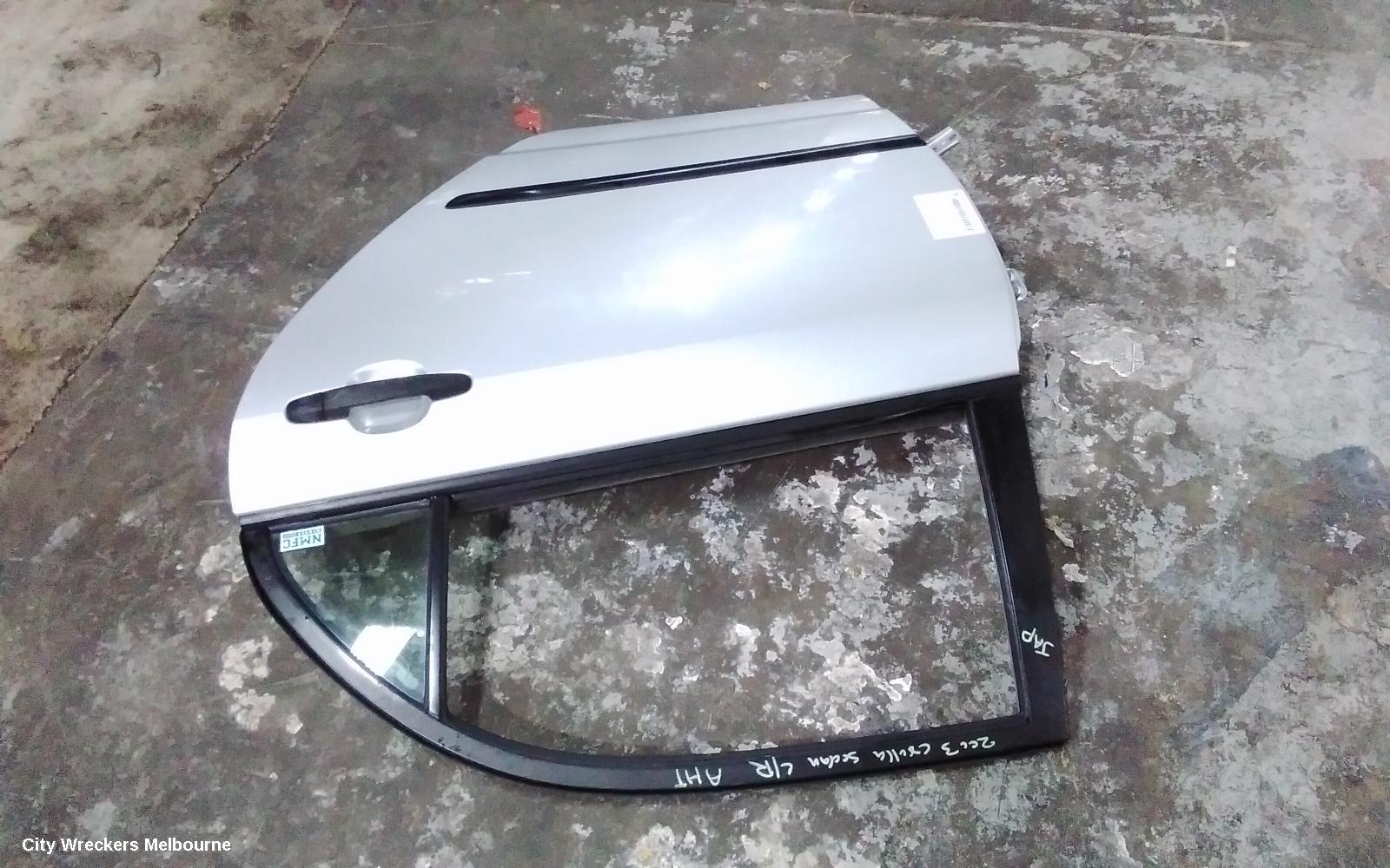 TOYOTA COROLLA LEFT REAR DOOR/SLIDING, ZZE122 (SOUTH AFRICA-VIN AHT), SEDAN, 03/2003 - 06/2007